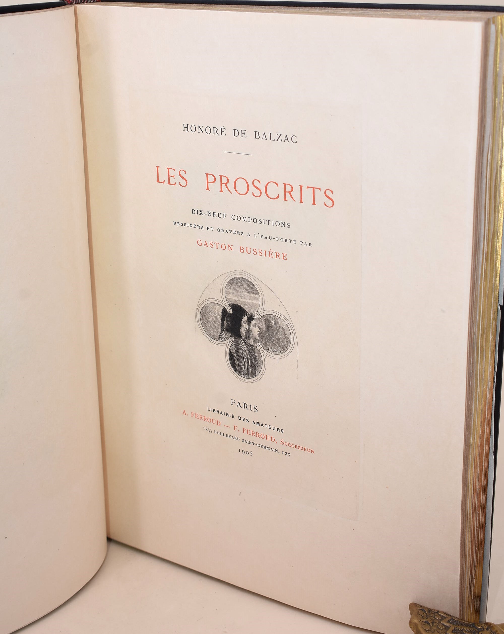 [Legatura - M.-M.Regard] de Balzac, Honoré: Les Proscrits, 1905 - n. 32/225