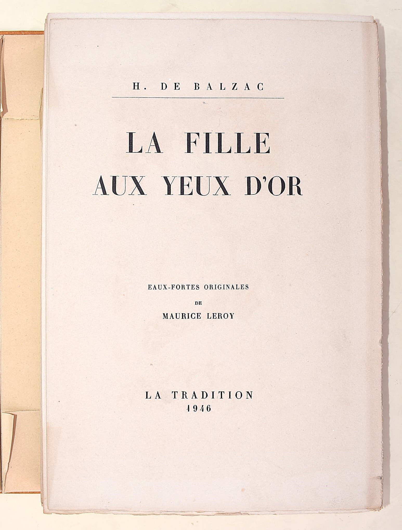 de Balzac, Honoré: La fille aux yeux d'or, 1946 - n. 572/700