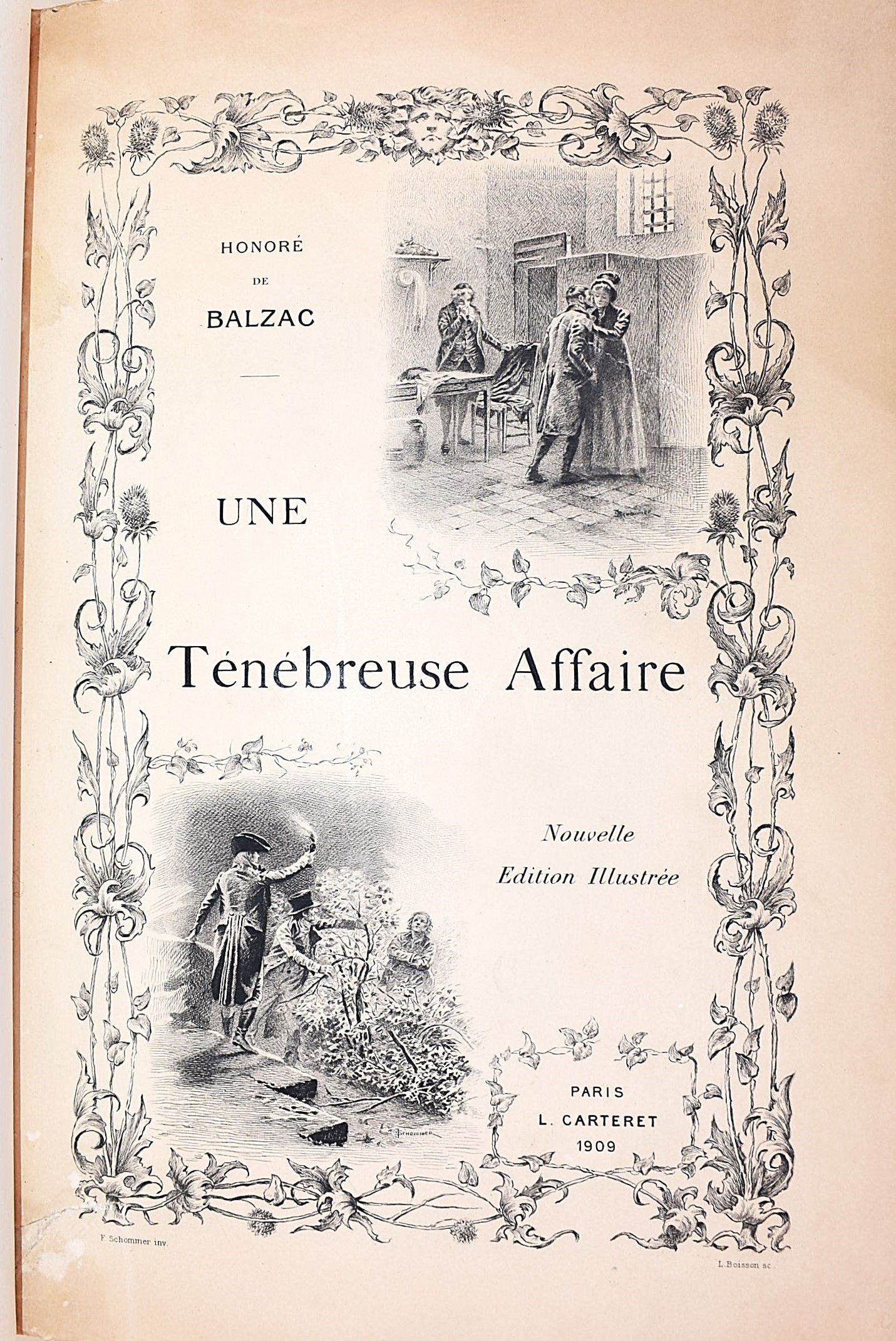 de Balzac, Honoré: Une ténébreuse affaire, 1909 - n. 218/300