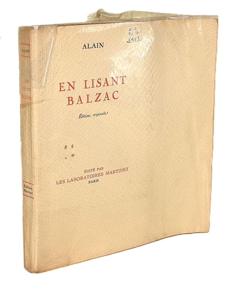 Alain: En lisant Balzac, 1935 - n. 32/600