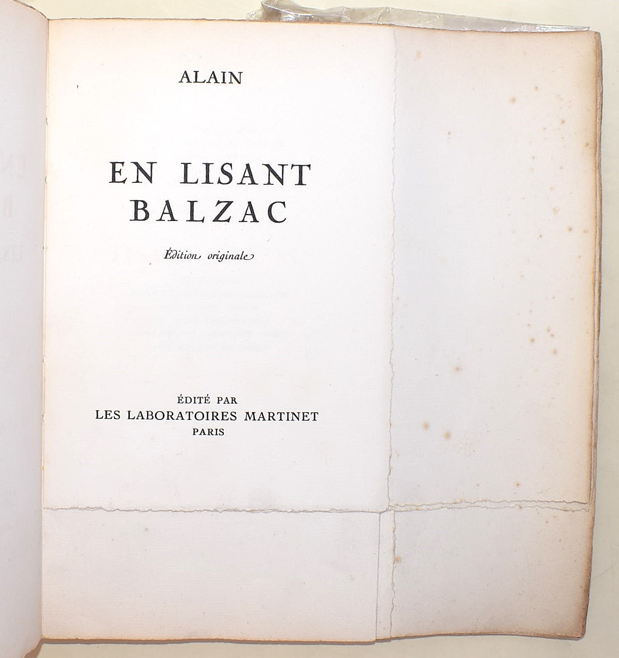Alain: En lisant Balzac, 1935 - n. 32/600