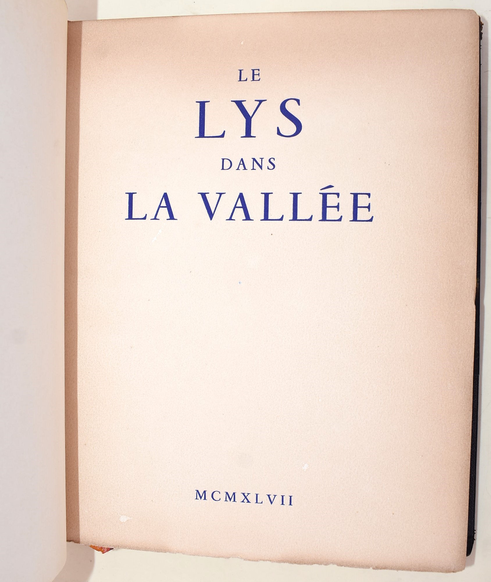 Honoré de Balzac, Le Lys dans la vallée