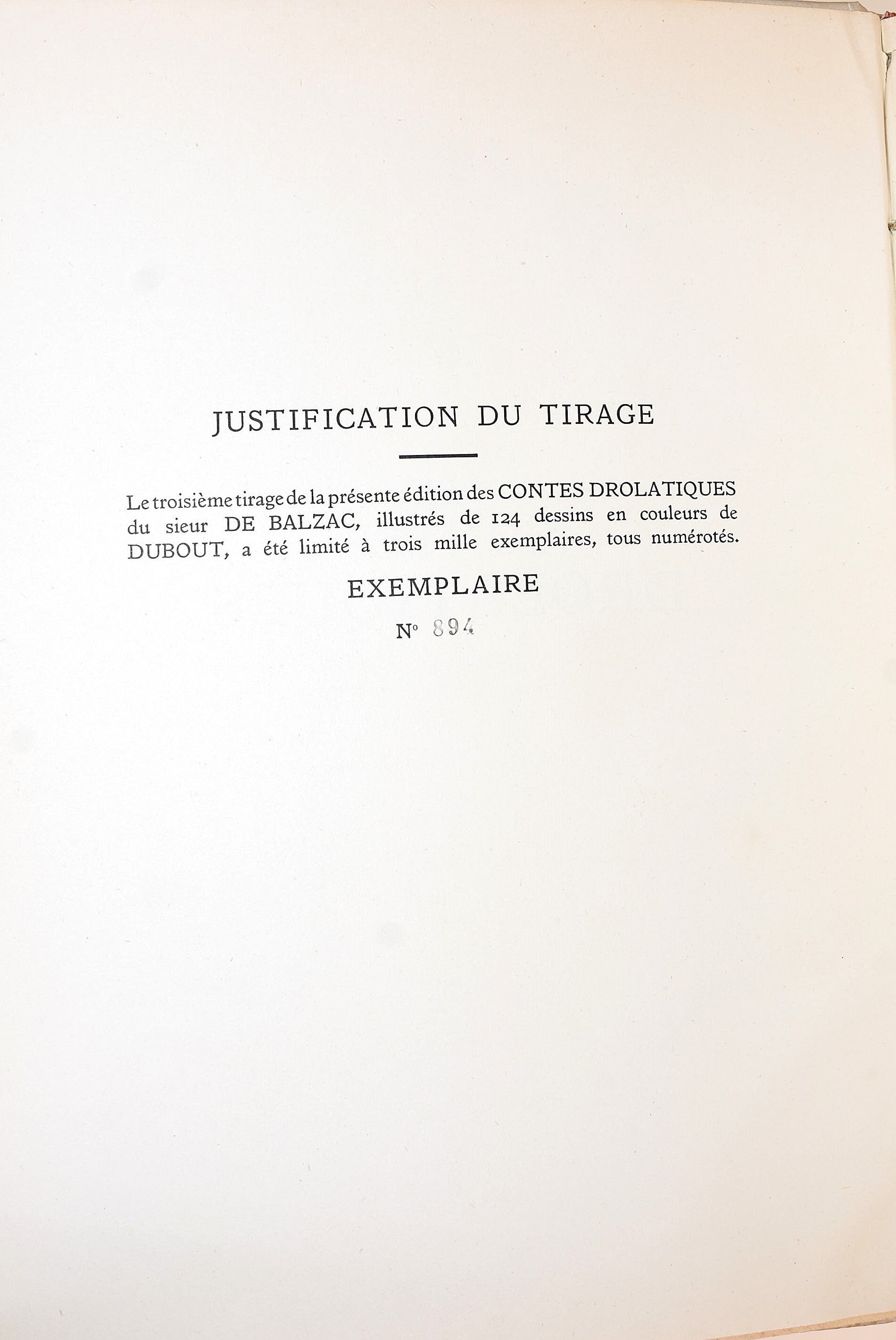 de Balzac, Honoré: Les Contes Drolatiques, 1939 - n. 894/3000