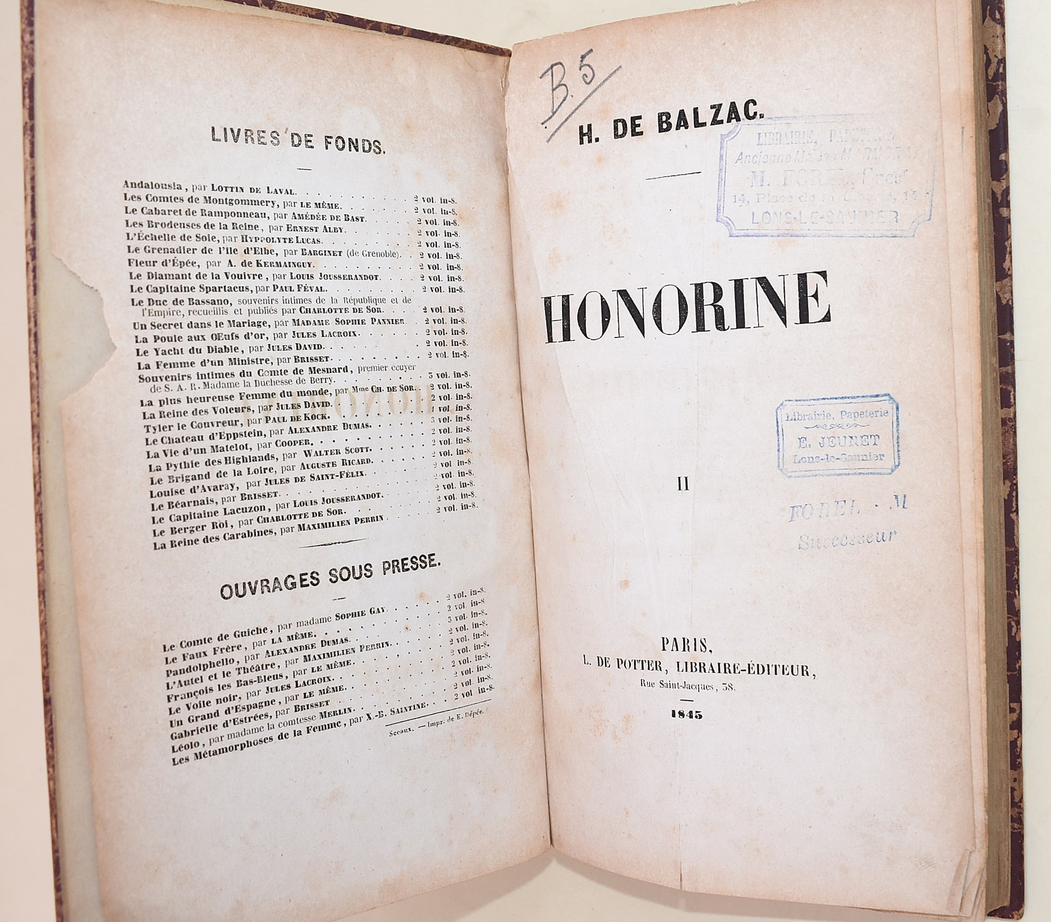 de Balzac, Honoré: Honorine, 1845