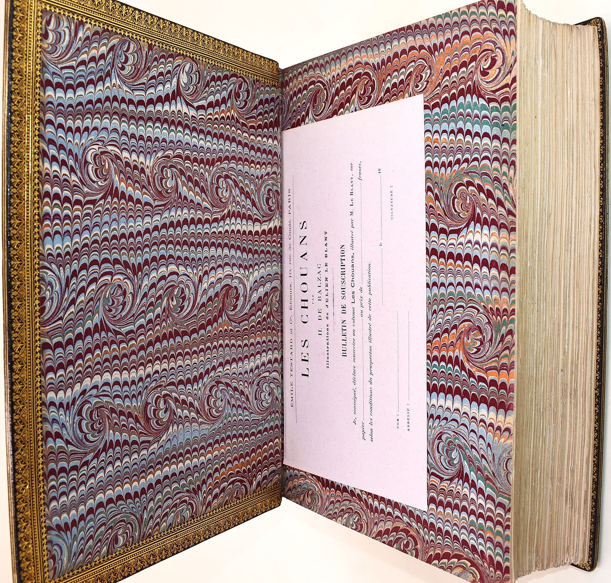 de Balzac, Honoré, Les Chouans (Esemplare n. 7/110), Parigi 1889-1890