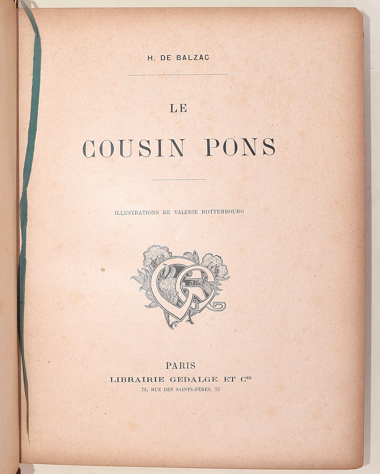 de Balzac, Honoré: Le Cousin Pons (non datato, primo '900)