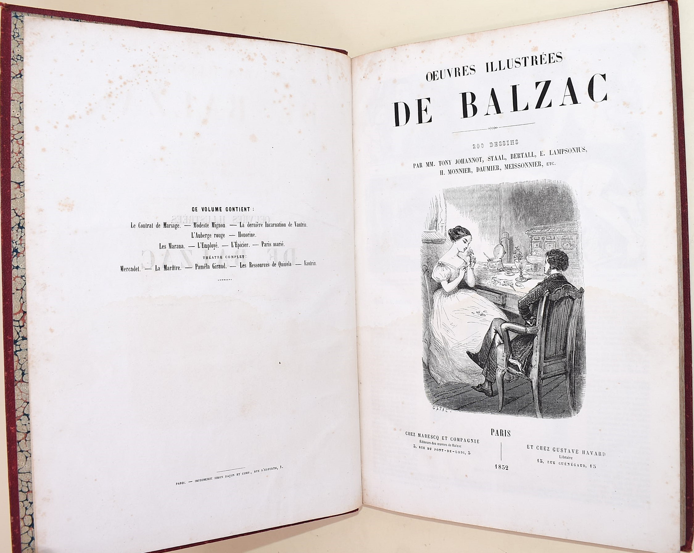 de Balzac, Honoré: Œuvres illustrées de Balzac, 1852