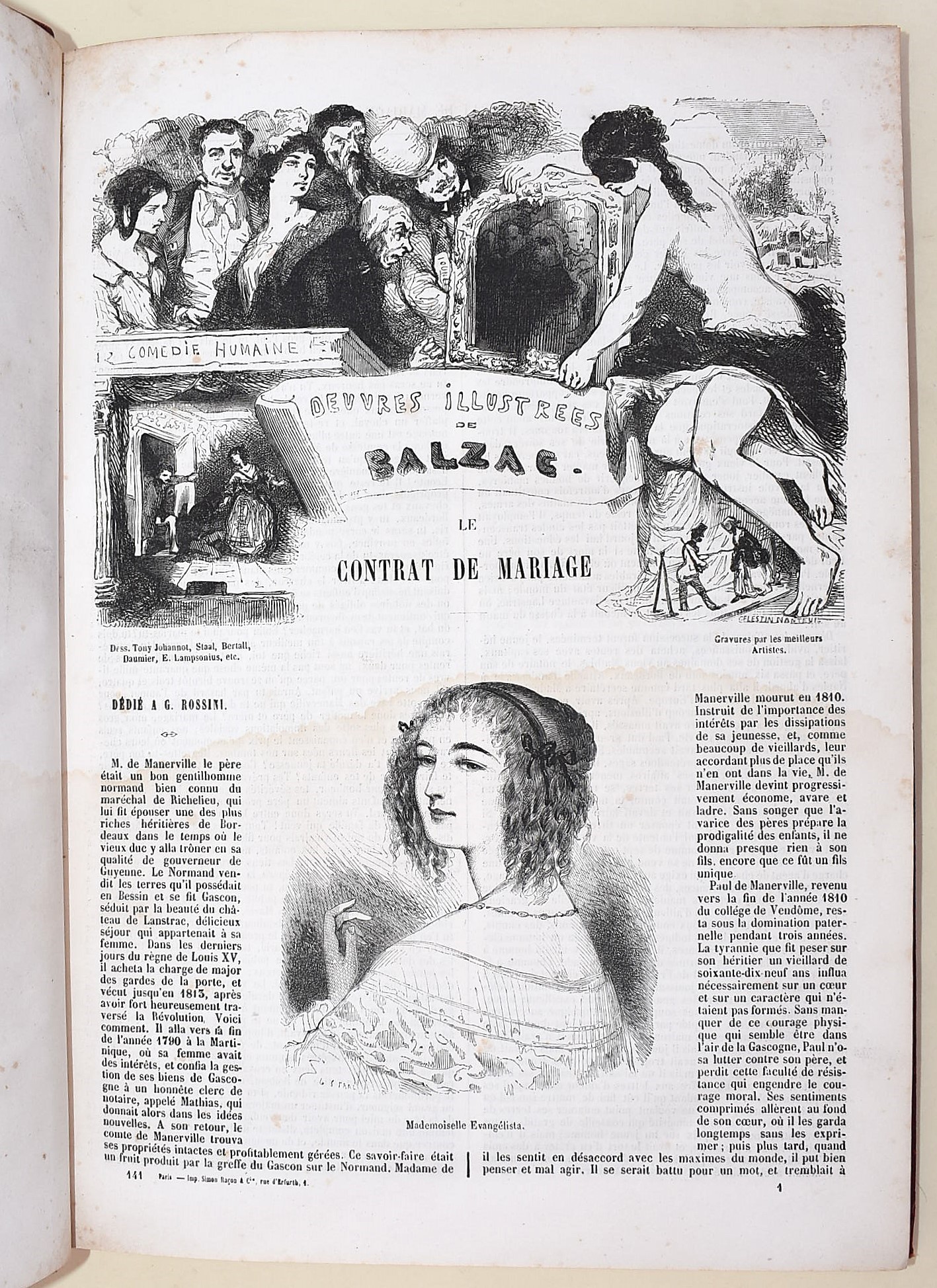 de Balzac, Honoré: Œuvres illustrées de Balzac, 1852