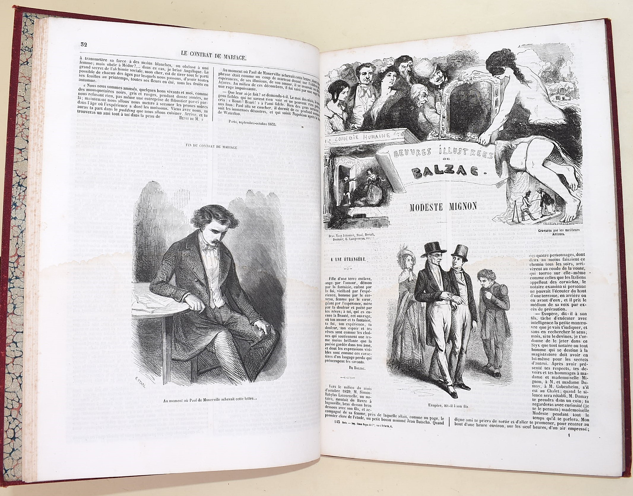 de Balzac, Honoré: Œuvres illustrées de Balzac, 1852