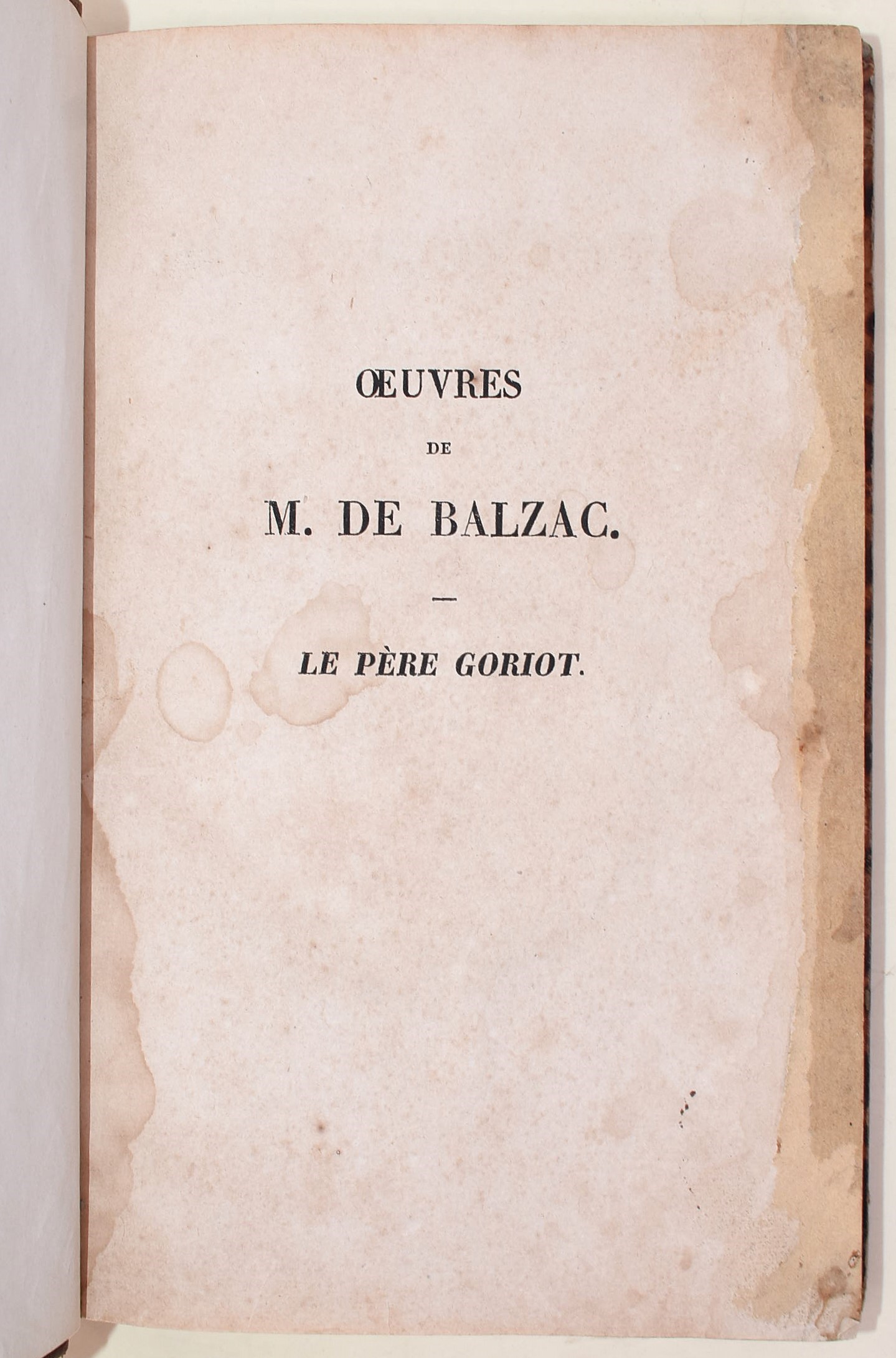 de Balzac, Honoré: Le Père Goriot, 1835