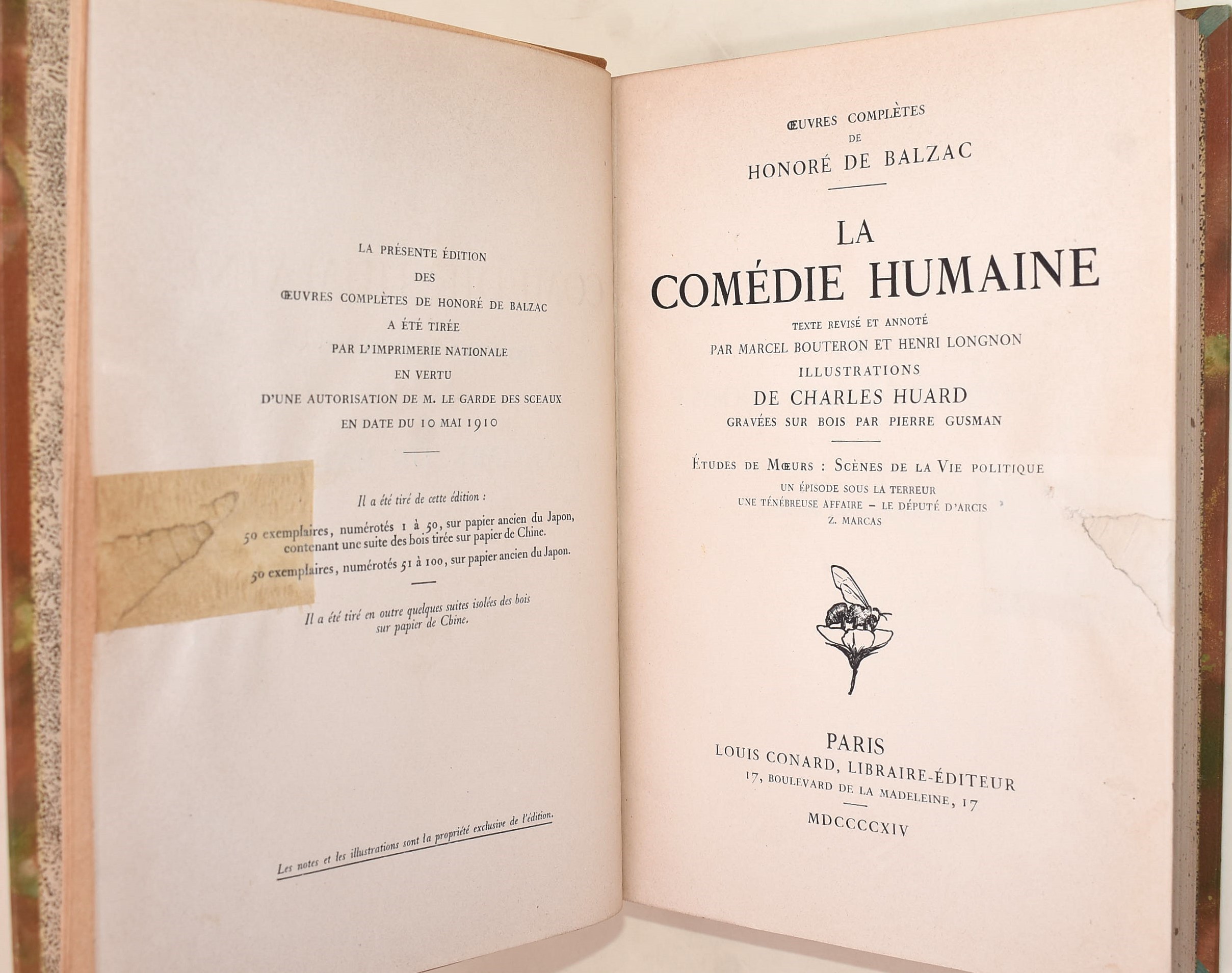 de Balzac, Honoré: La Comédie humaine, illustrazioni di Charles Huard, incisioni di Pierre Gusman