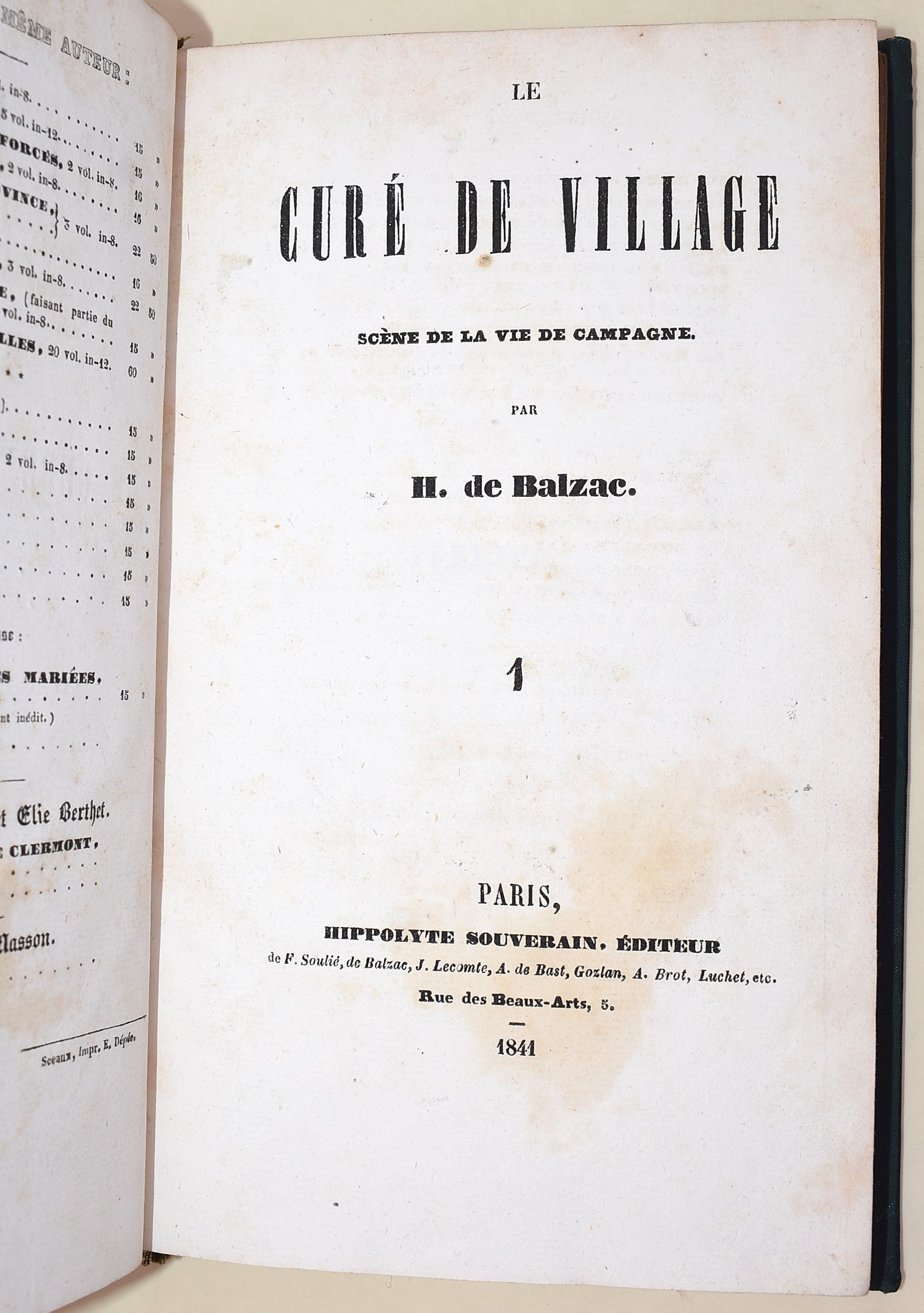 de Balzac, Honoré: Le Curé de Village, 1841