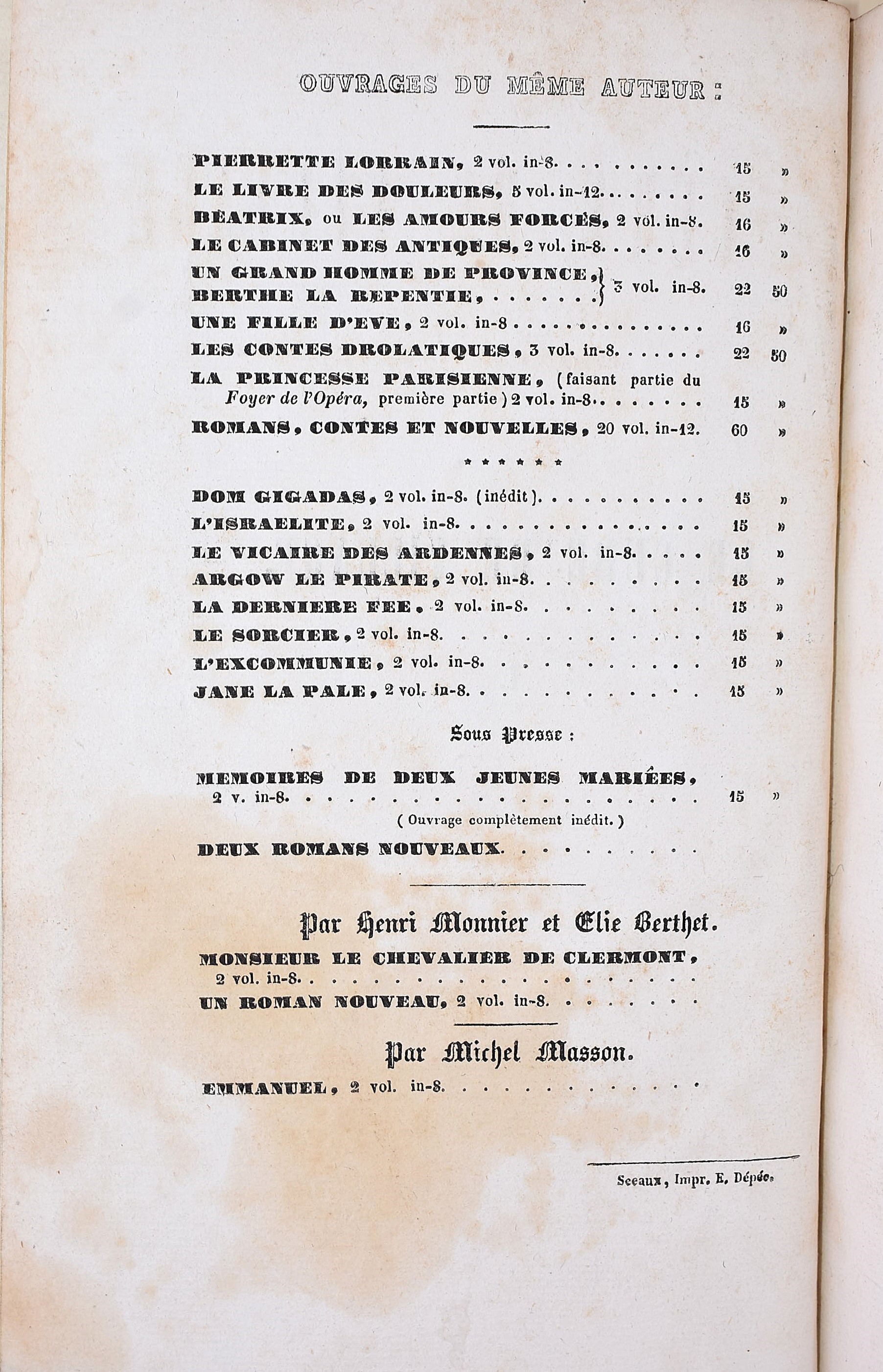 de Balzac, Honoré: Le Curé de Village, 1841
