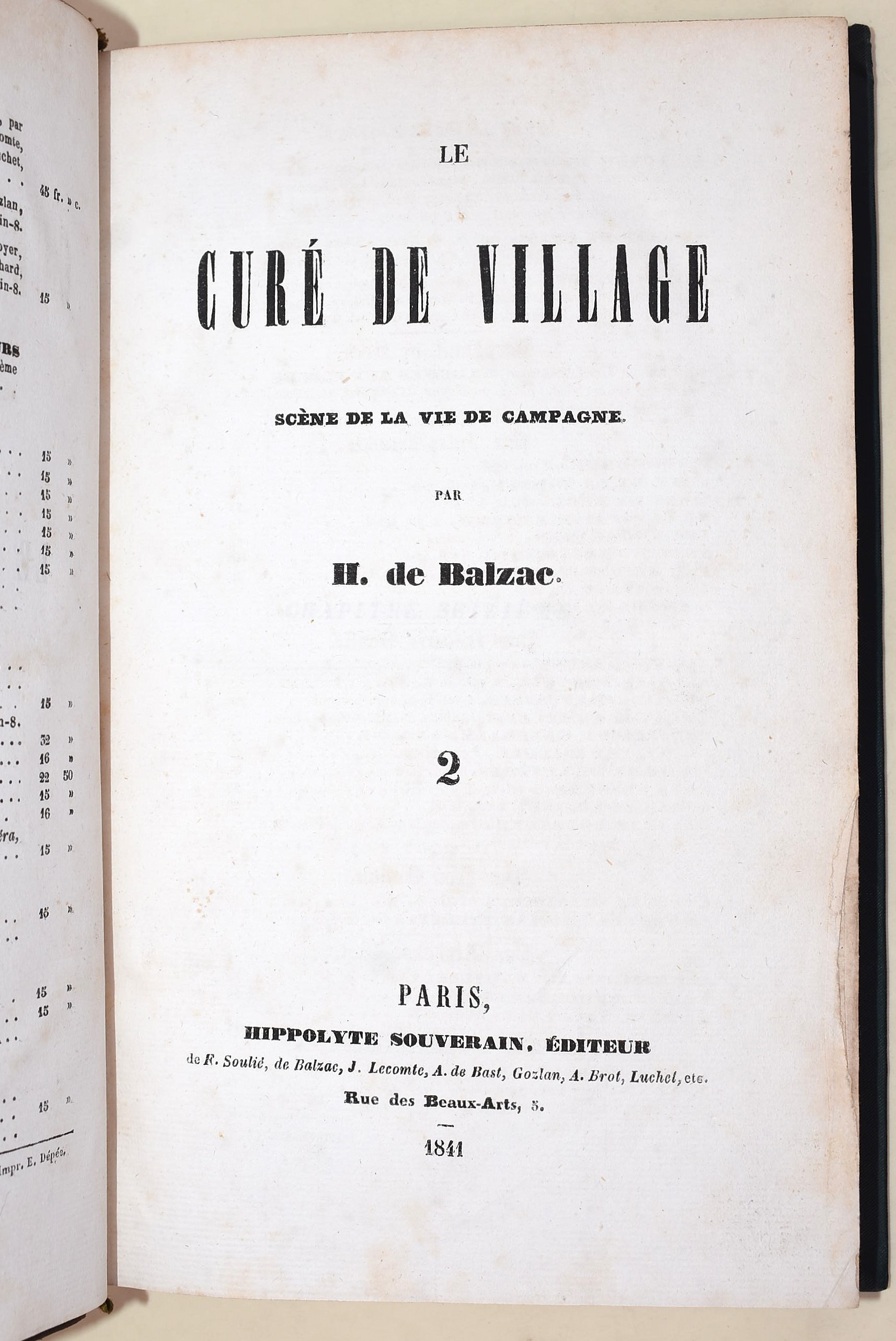 de Balzac, Honoré: Le Curé de Village, 1841