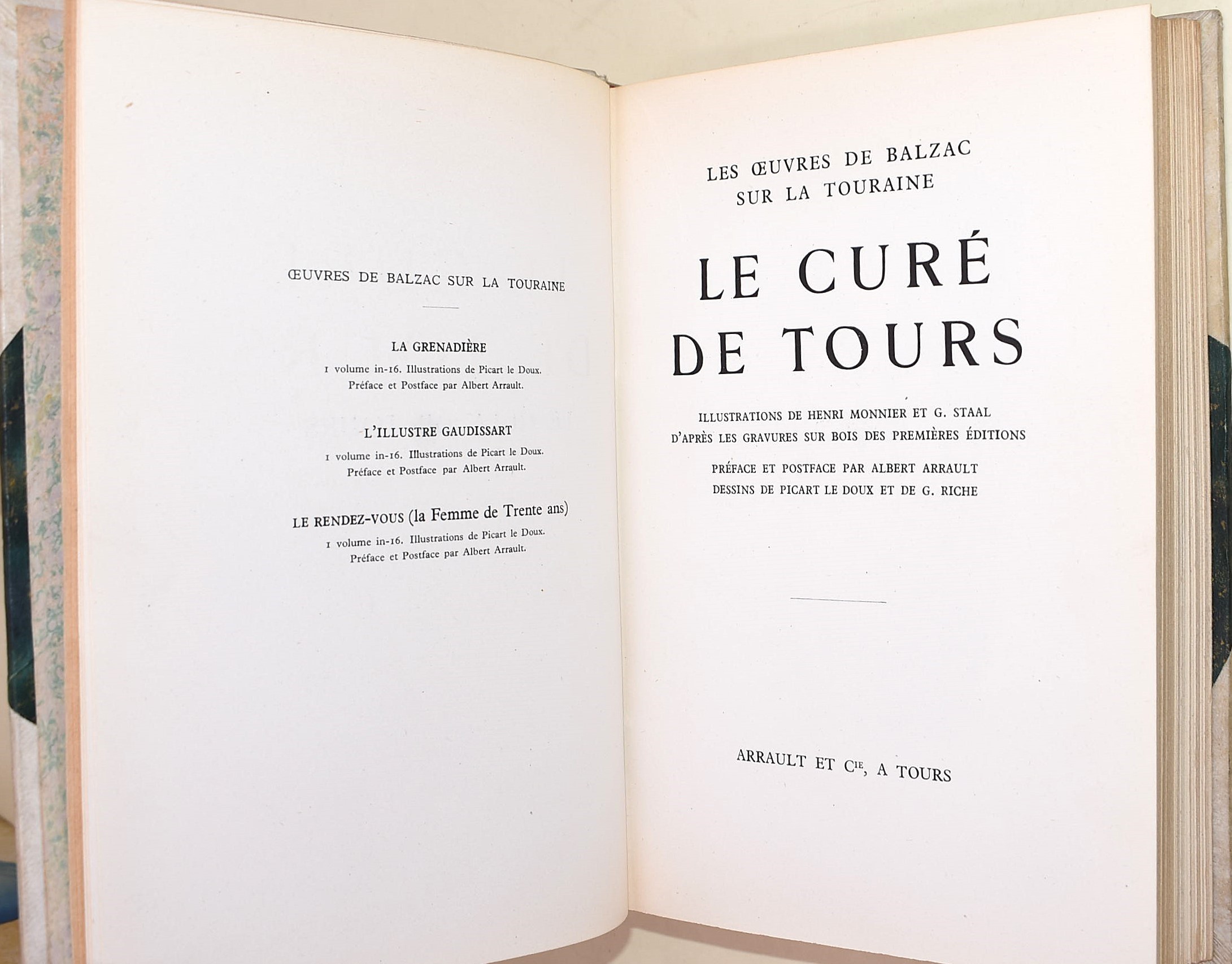 de Balzac, Honoré: Œuvres de Balzac sur la Touraine, 1946-1947
