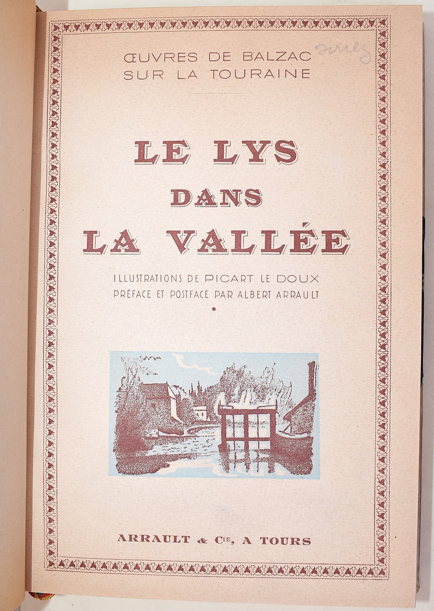 de Balzac, Honoré: Œuvres de Balzac sur la Touraine, 1946-1947