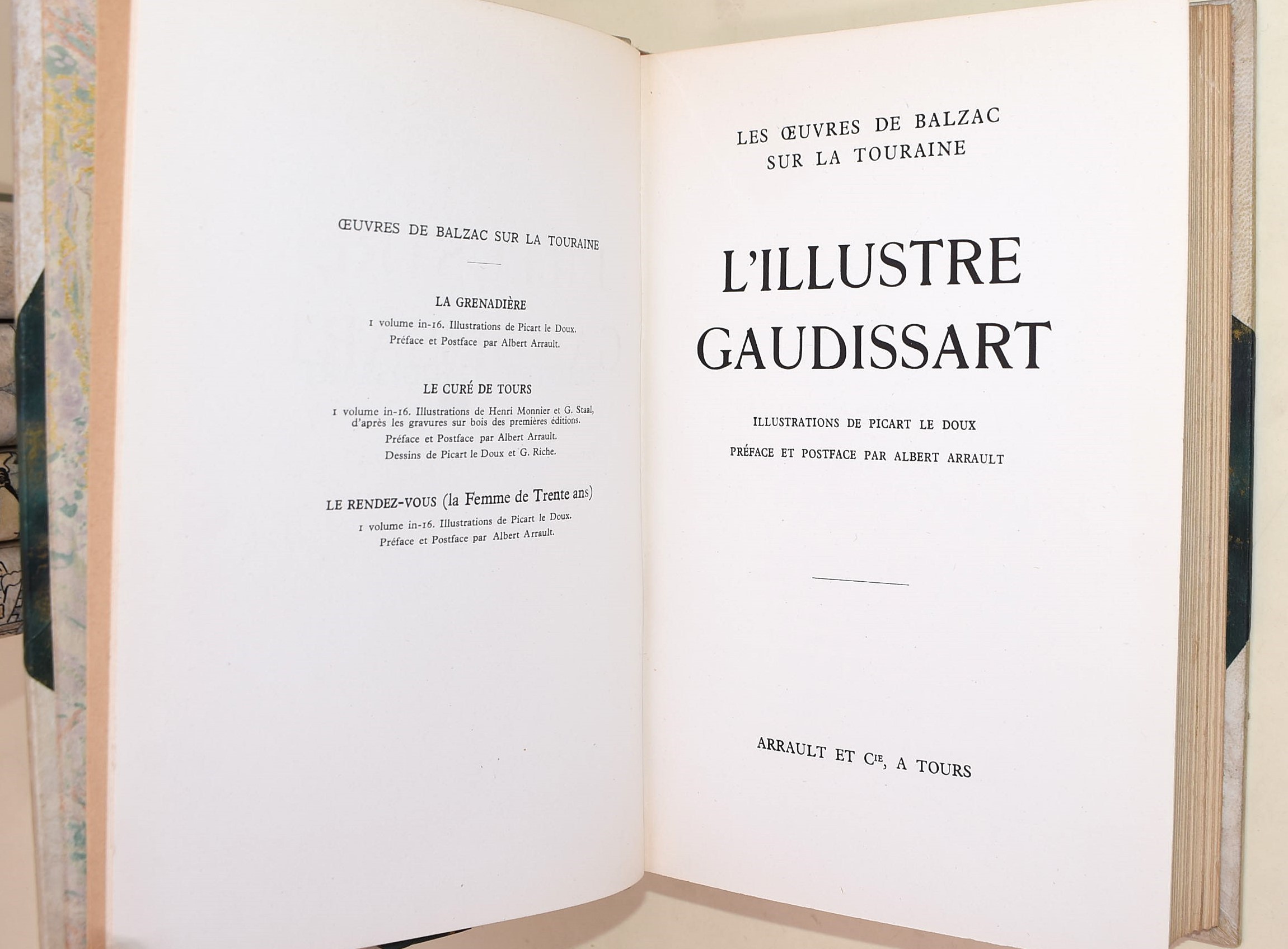 de Balzac, Honoré: Œuvres de Balzac sur la Touraine, 1946-1947