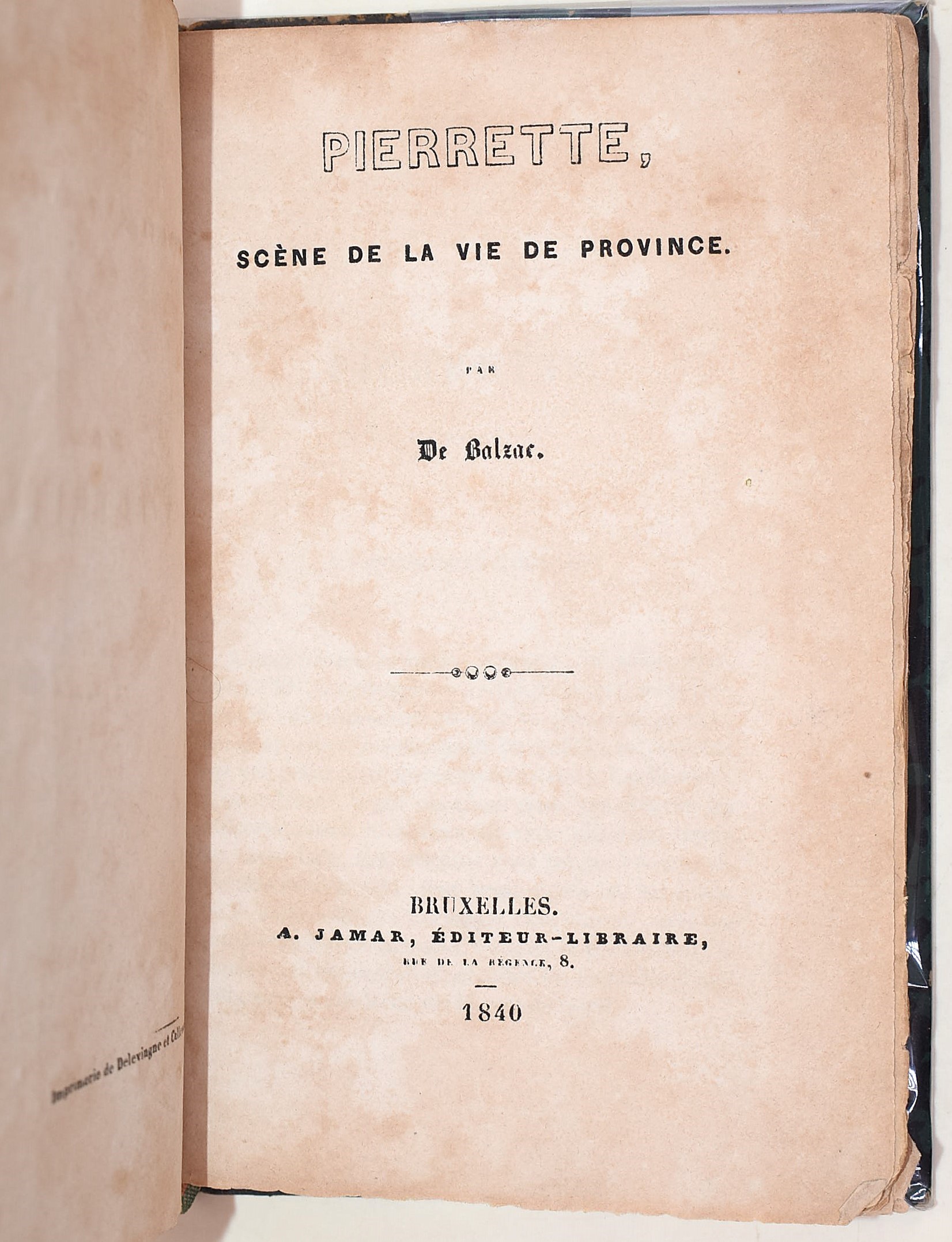 Honoré de Balzac, Pierrette, 1840