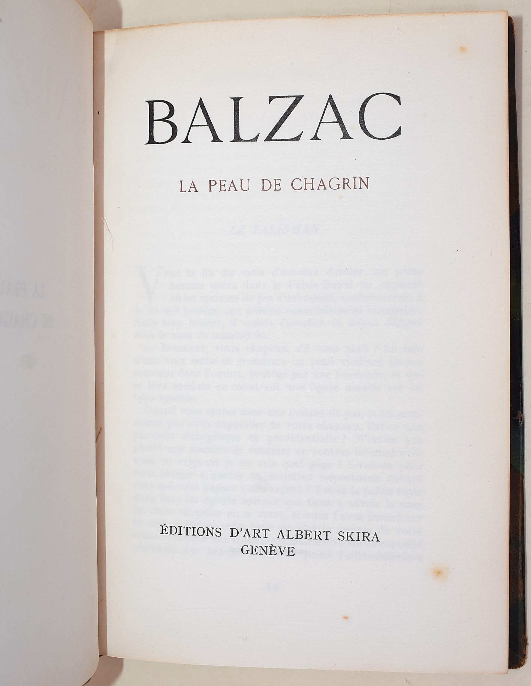 de Balzac, Honoré: La Peau de Chagrin, 1943