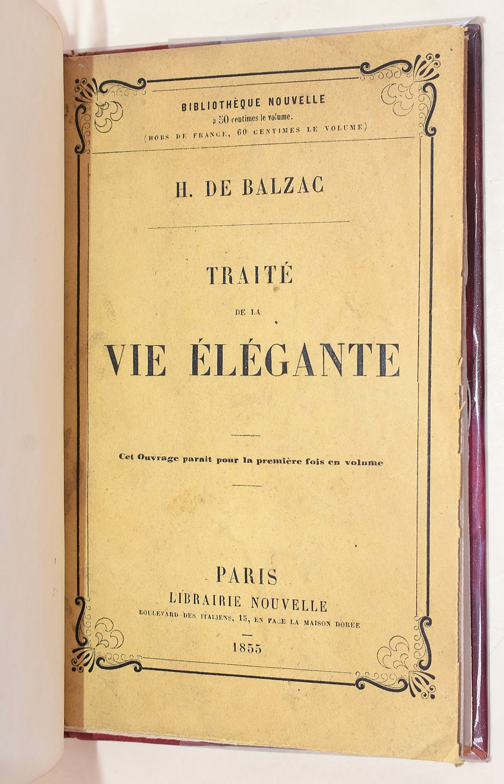 de Balzac, Honoré: Traité de la Vie Élégante, 1855