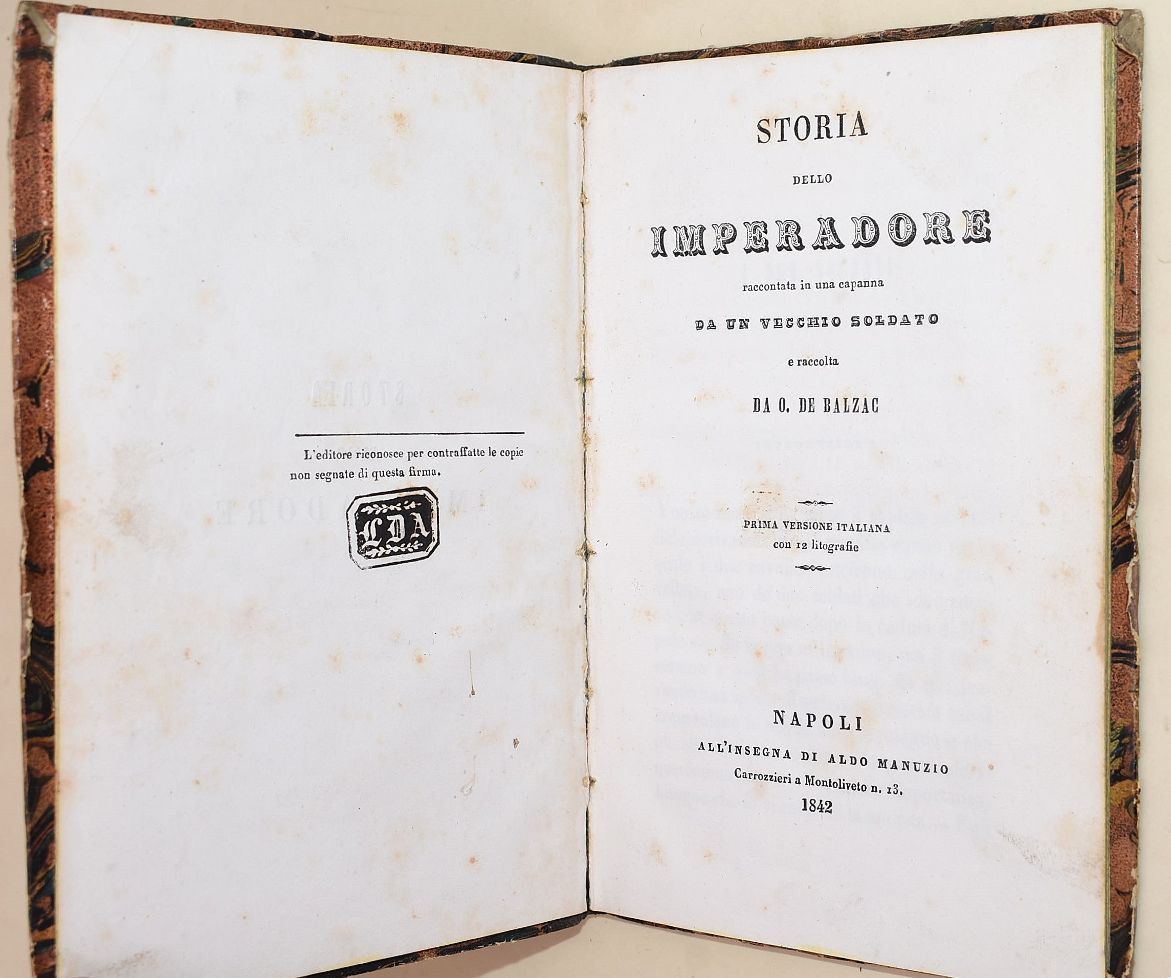 de Balzac, Honoré: Storia dello imperadore, raccontata in una capanna da un vecchio soldato, 1842