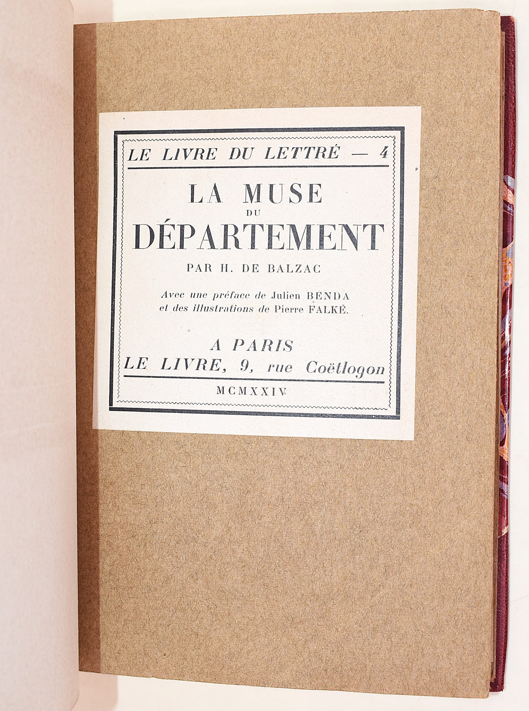 de Balzac, Honoré: La Muse du département, 1924