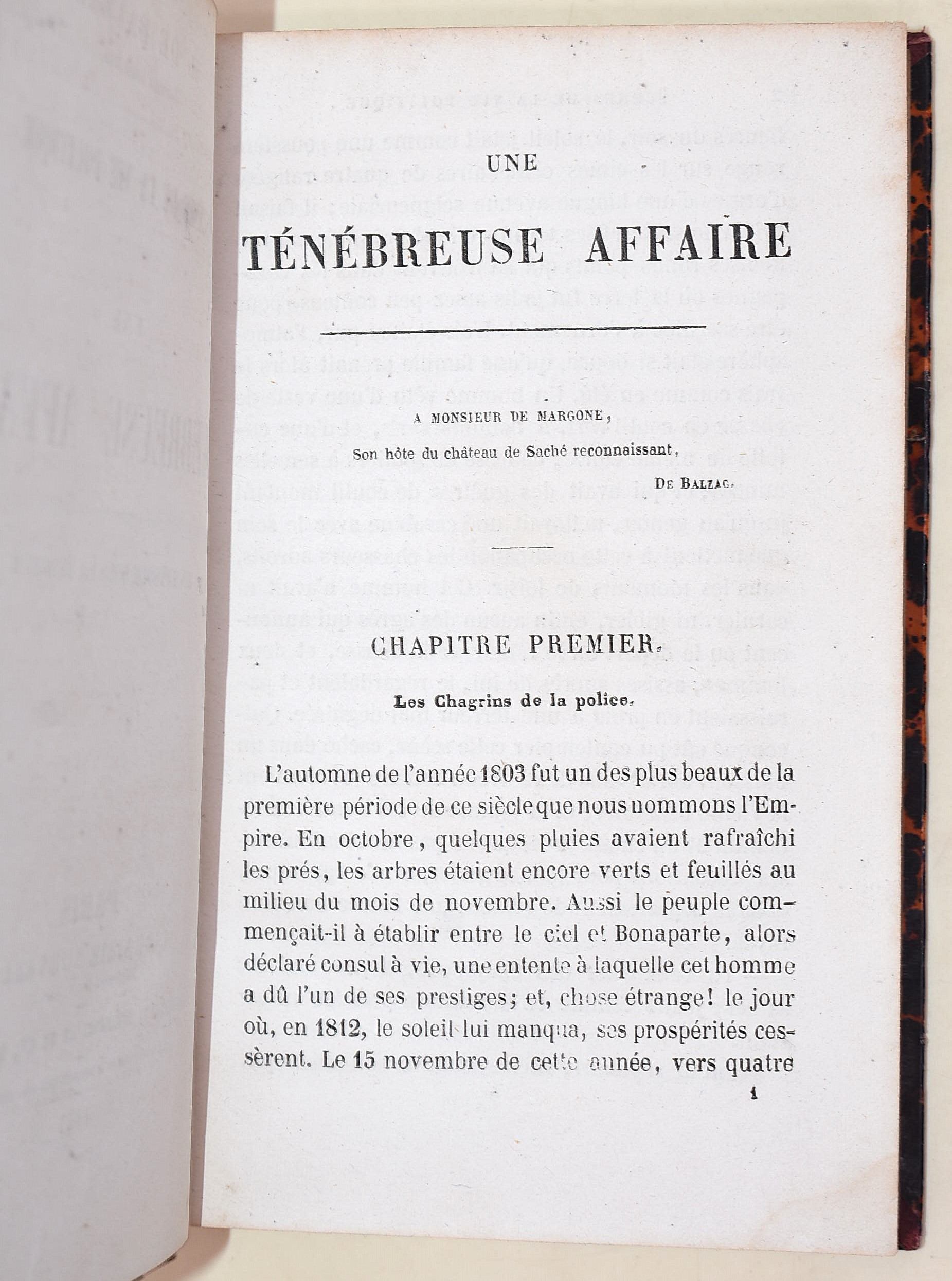de Balzac, Honoré: Une Ténébreuse Affaire, 1857
