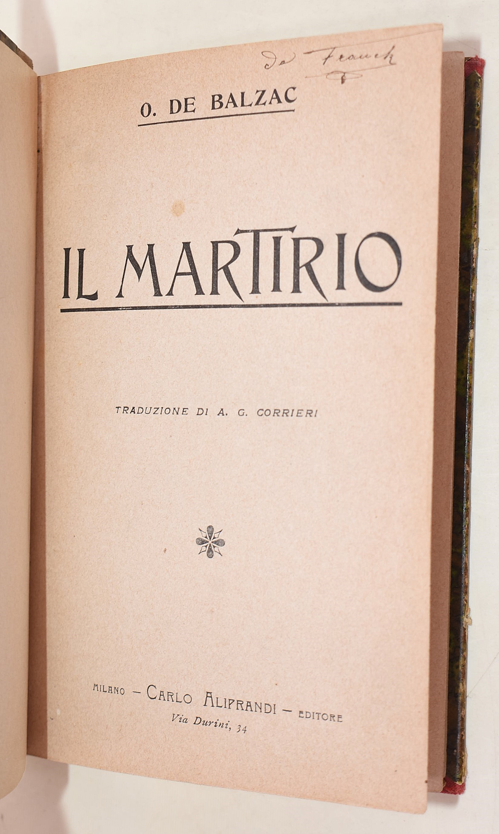 de Balzac, Honoré: Il martirio, non datato