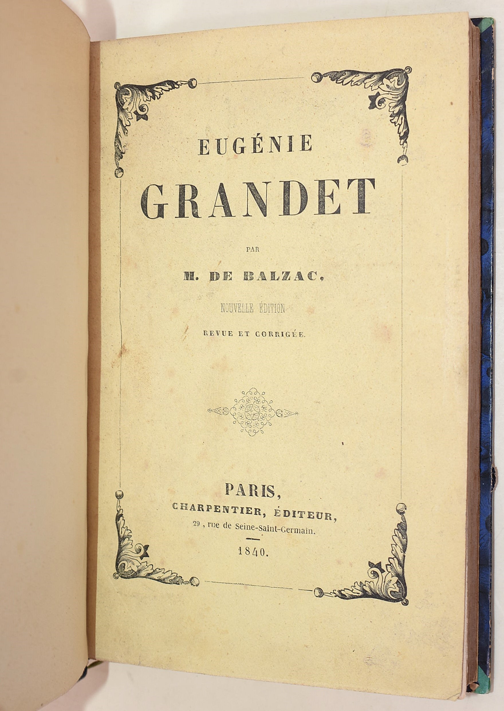 de Balzac (Honoré), Eugènie Grandet, 1839