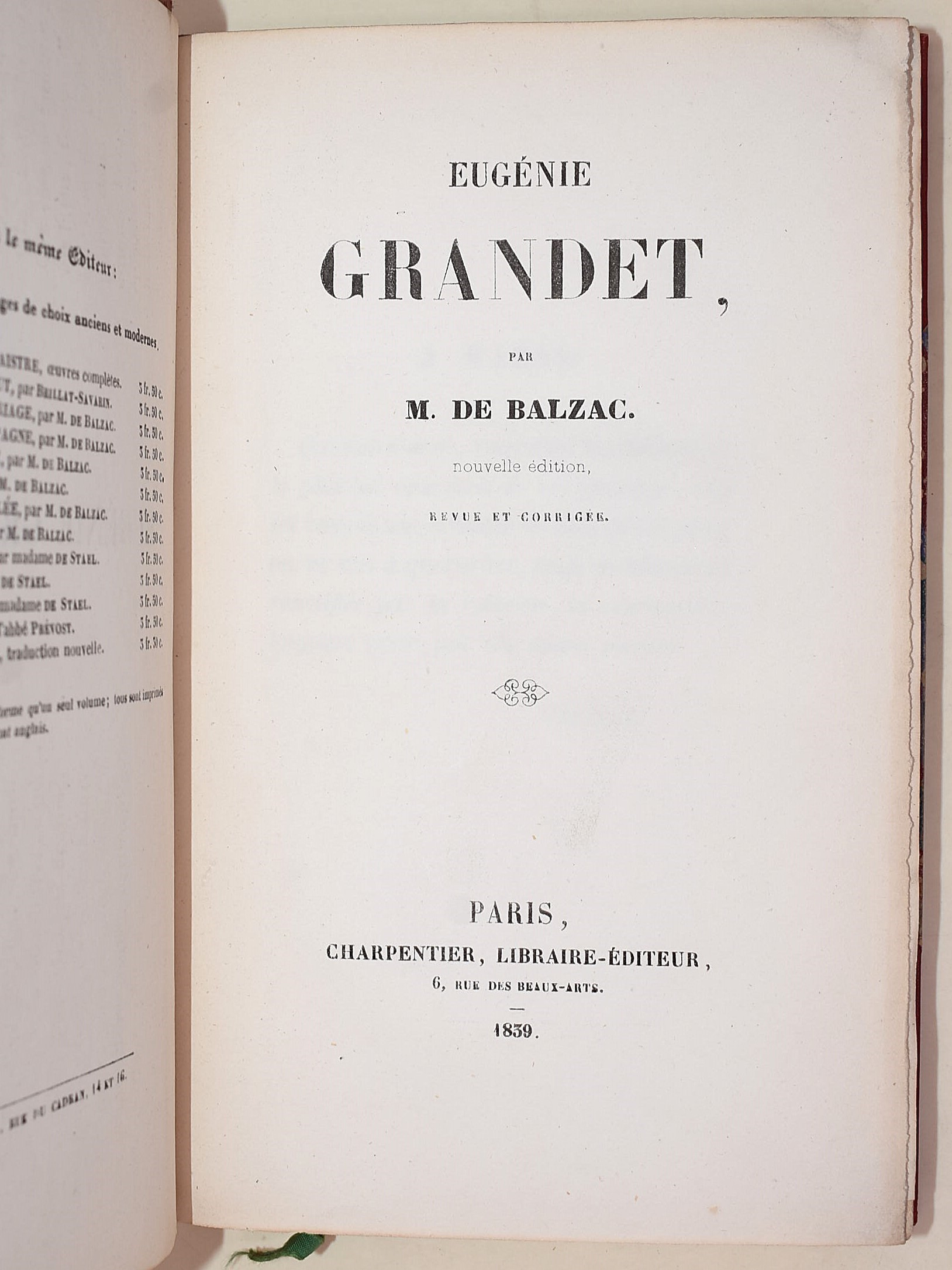 de Balzac, Honoré: Le Lys dans la Vallée - Eugènie Grandet - Scènes de la vie de Province in due ...