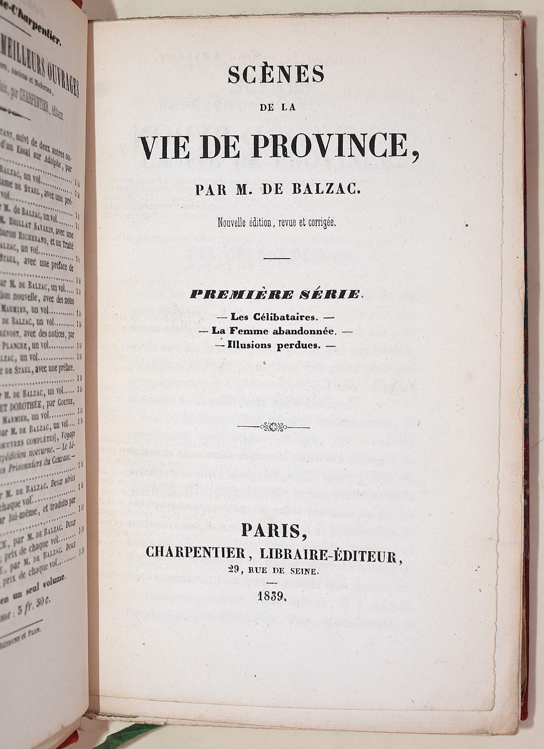 de Balzac, Honoré: Le Lys dans la Vallée - Eugènie Grandet - Scènes de la vie de Province in due ...