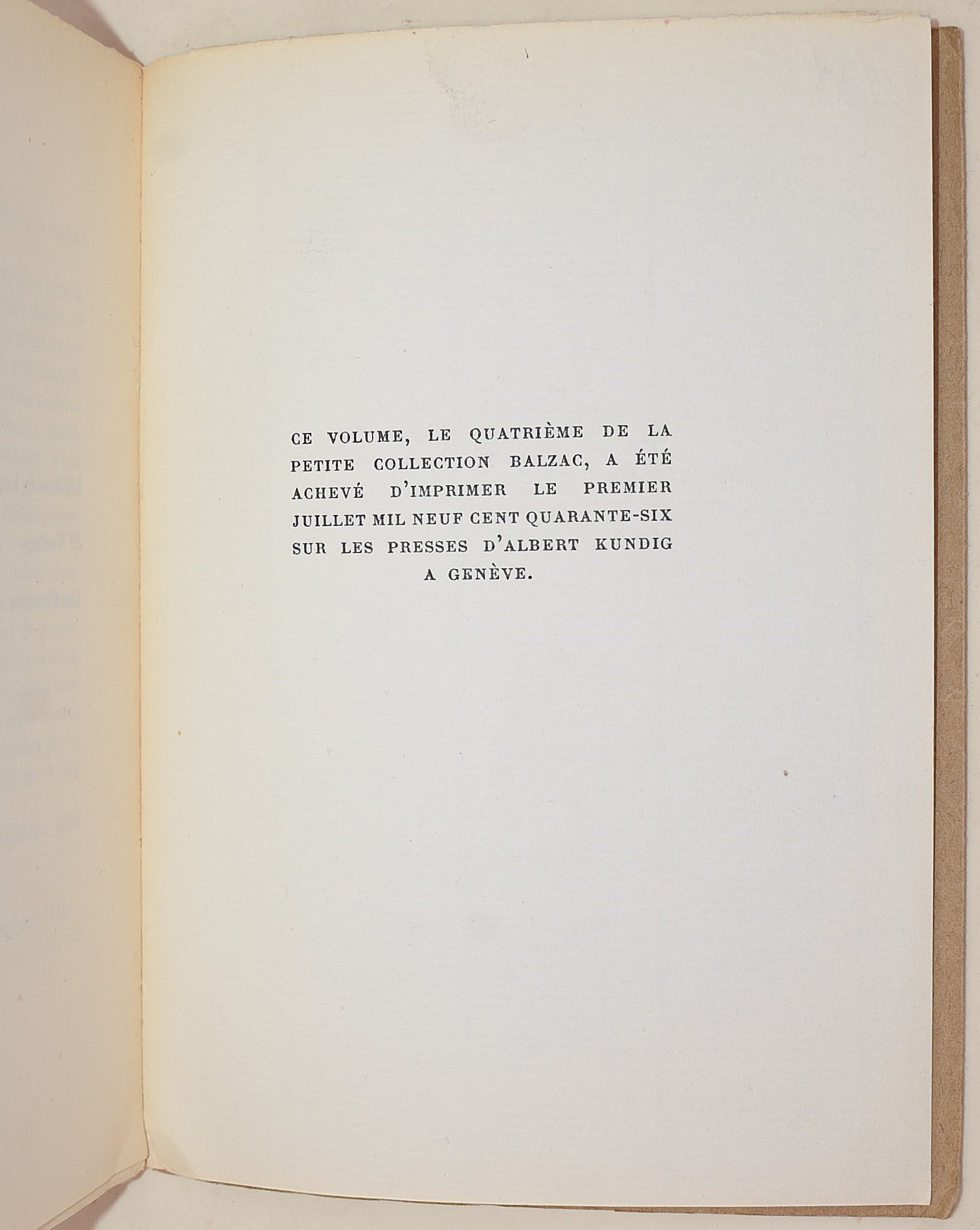 Petite Collection Balzac (1946-1947)