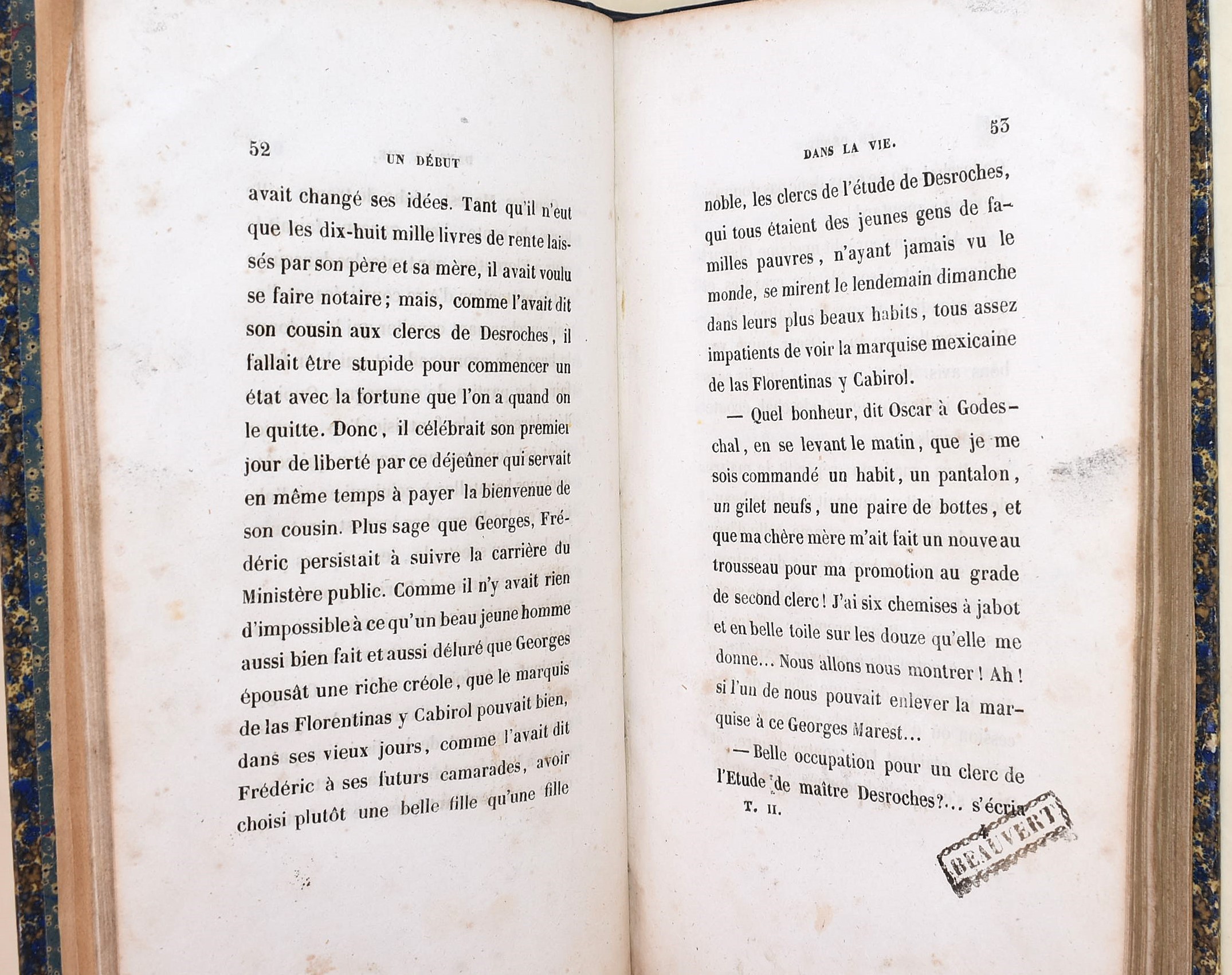 de Balzac, Honoré: Un Début dans la vie, 1844