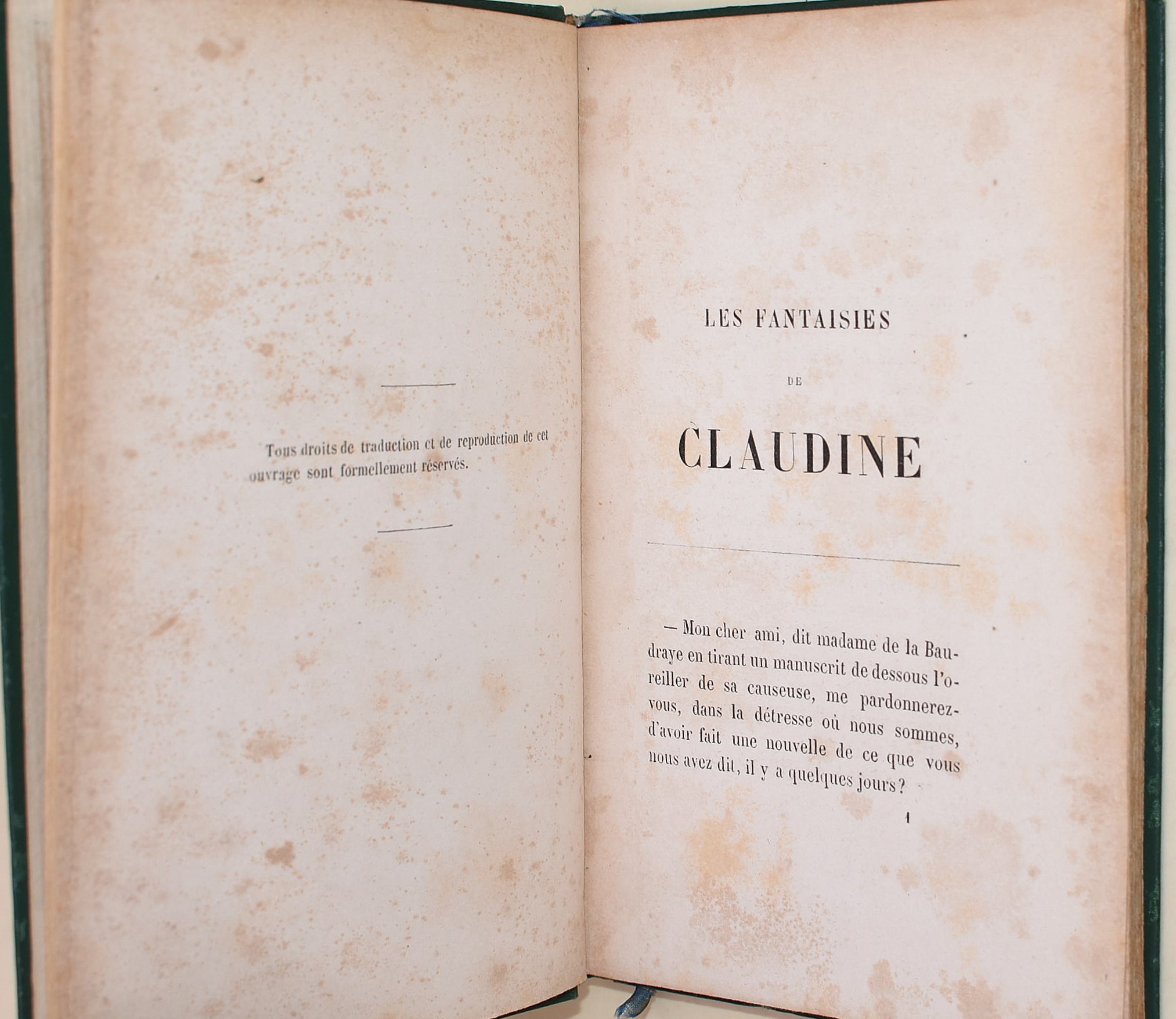 de Balzac, Honoré: Les Fantaisies de Claudine, 1853