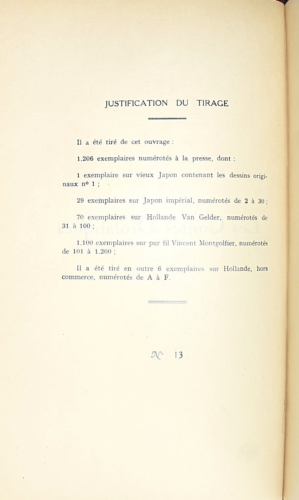de Balzac, Honoré: Les Contes Drolatiques, 1927 n. 13/1200