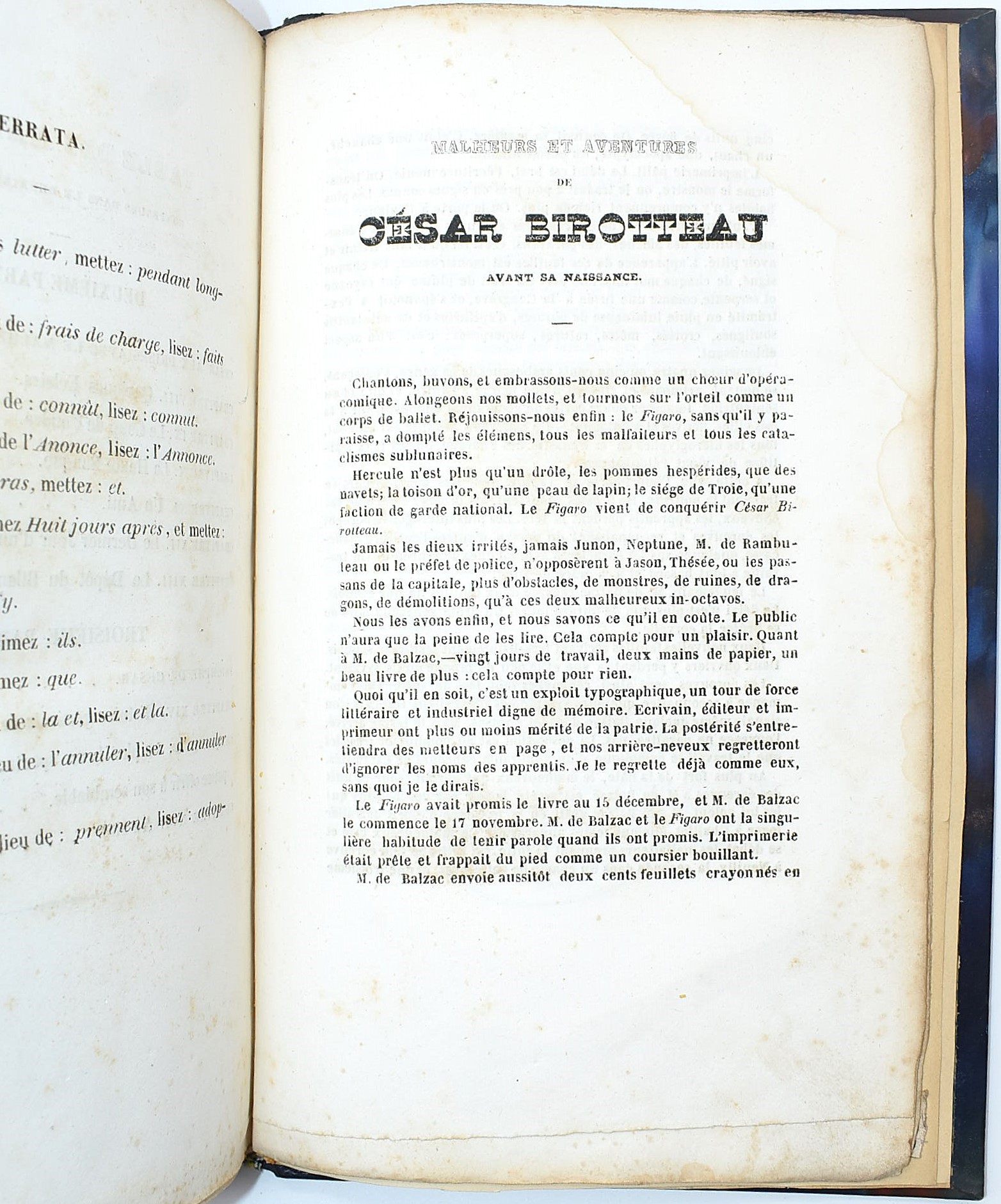 de Balzac, Honoré: Histoire de la Grandeur et de la décadence de César Birotteau, 1838