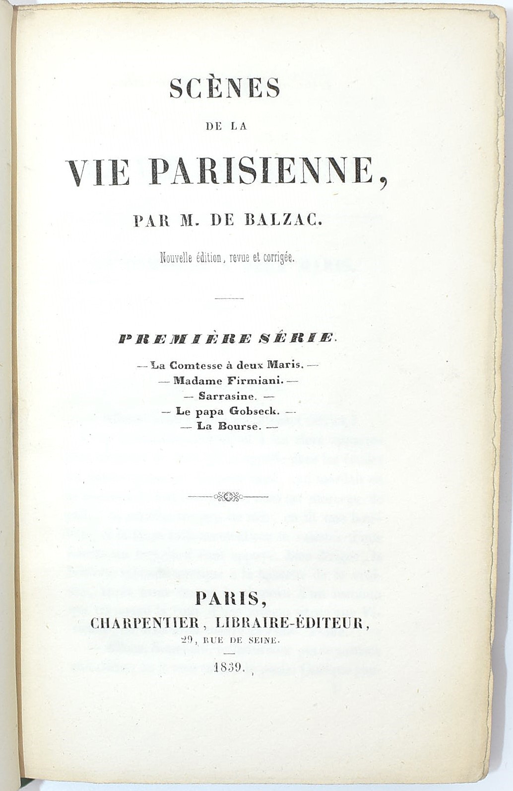 de Balzac, Honoré: Scénes de la vie parisienne - Scénes de la vie privée - Le Médicin de Campagne...