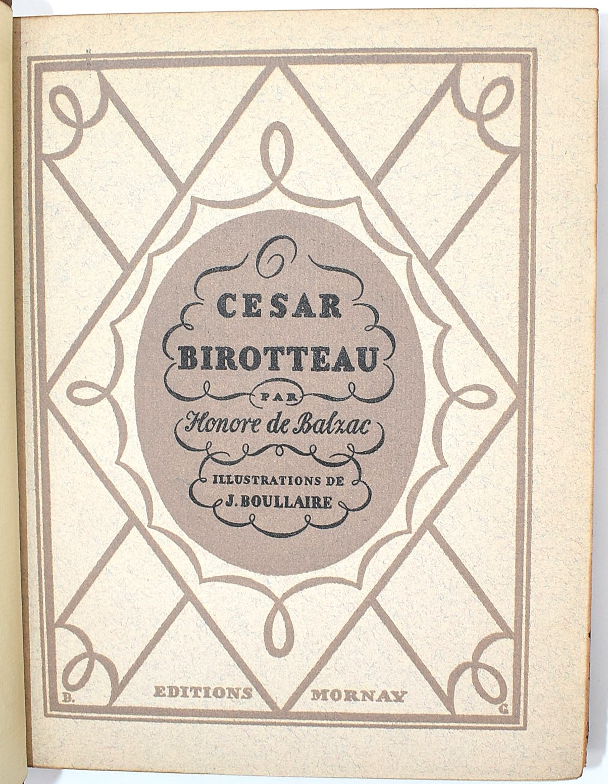 de Balzac, Honoré: César Birotteau, 1929