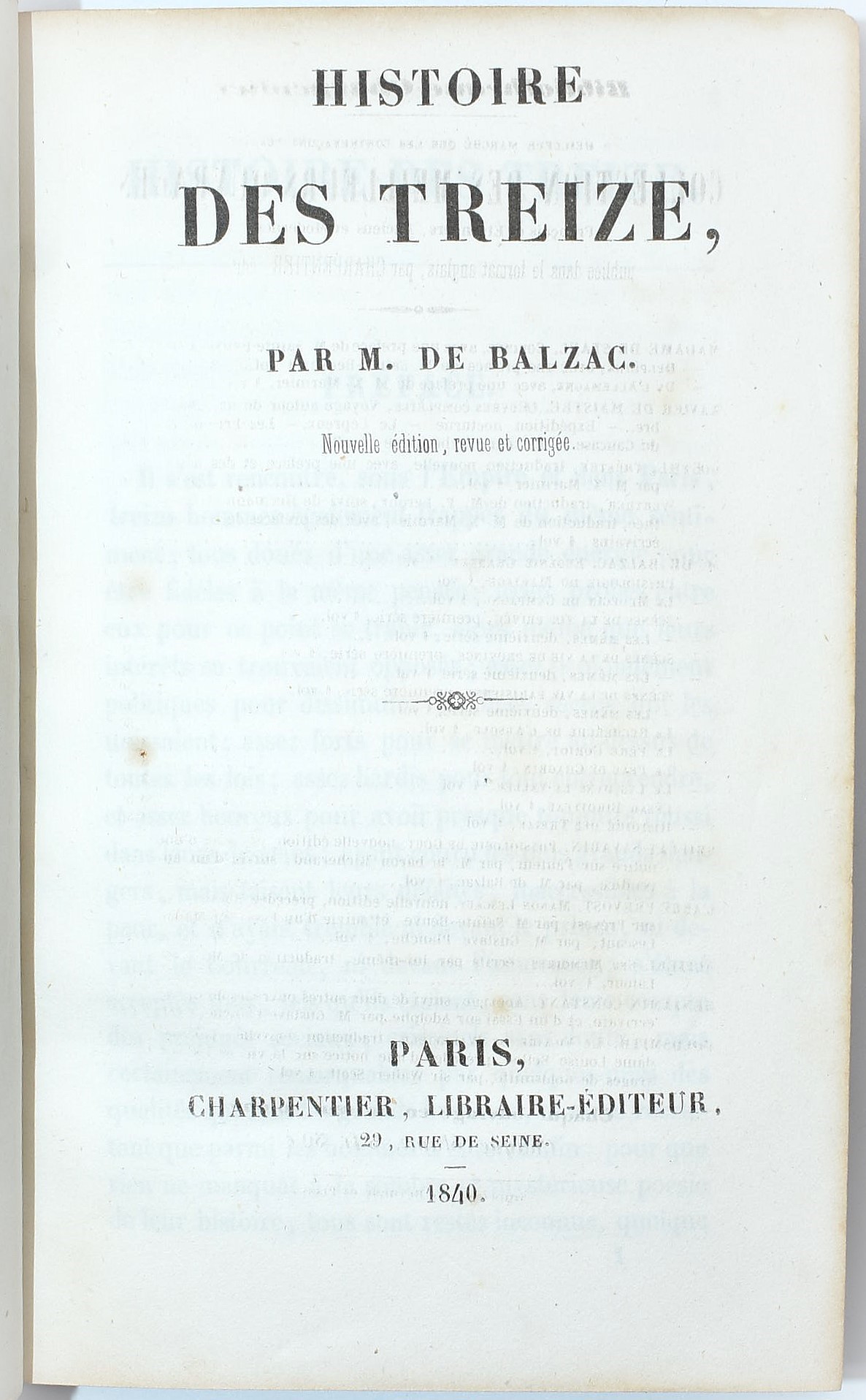 Honoré de Balzac, Balthazar Claës - Histoire des Treize (1839-1840), 2 volumi