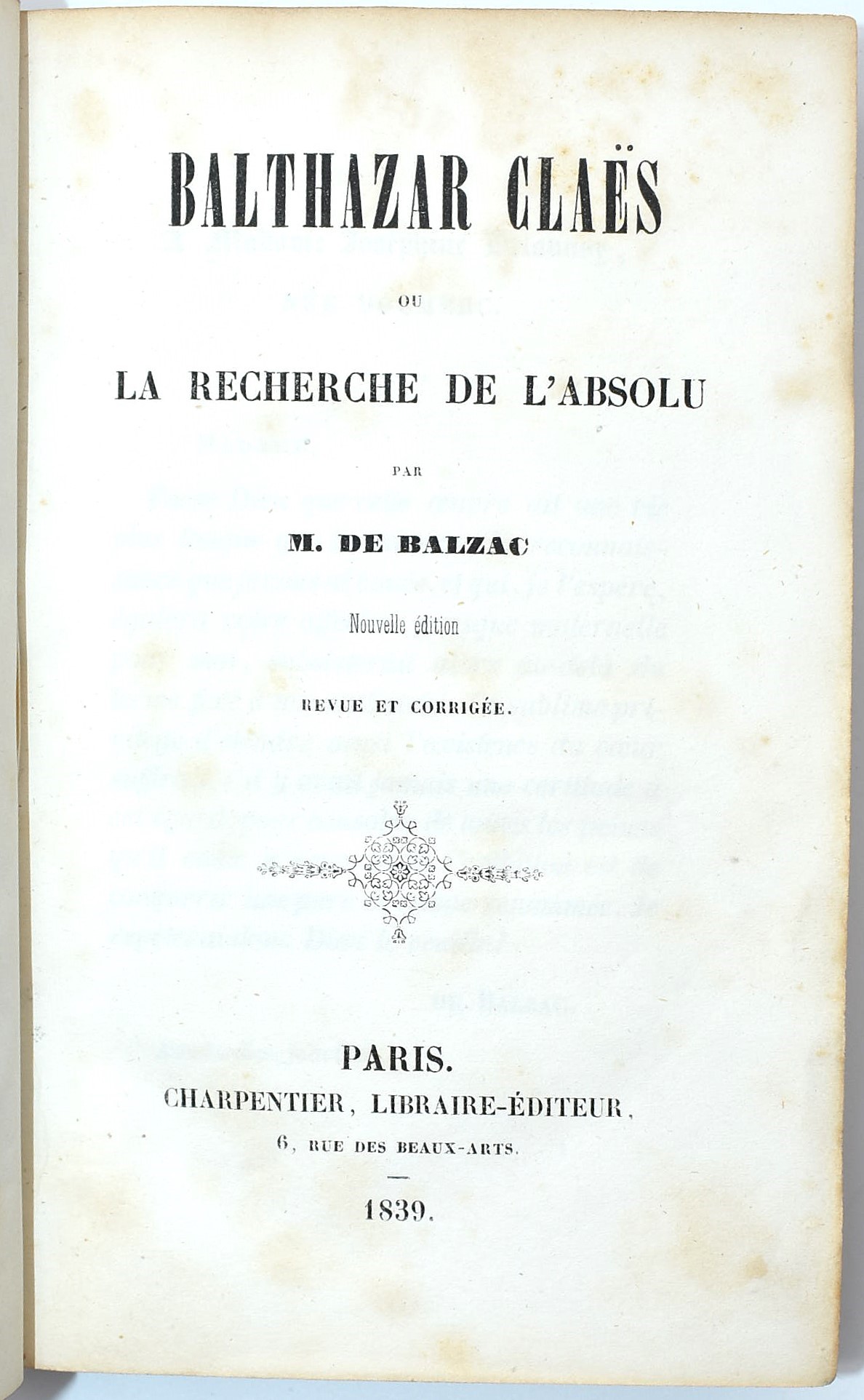 Honoré de Balzac, Balthazar Claës - Histoire des Treize (1839-1840), 2 volumi