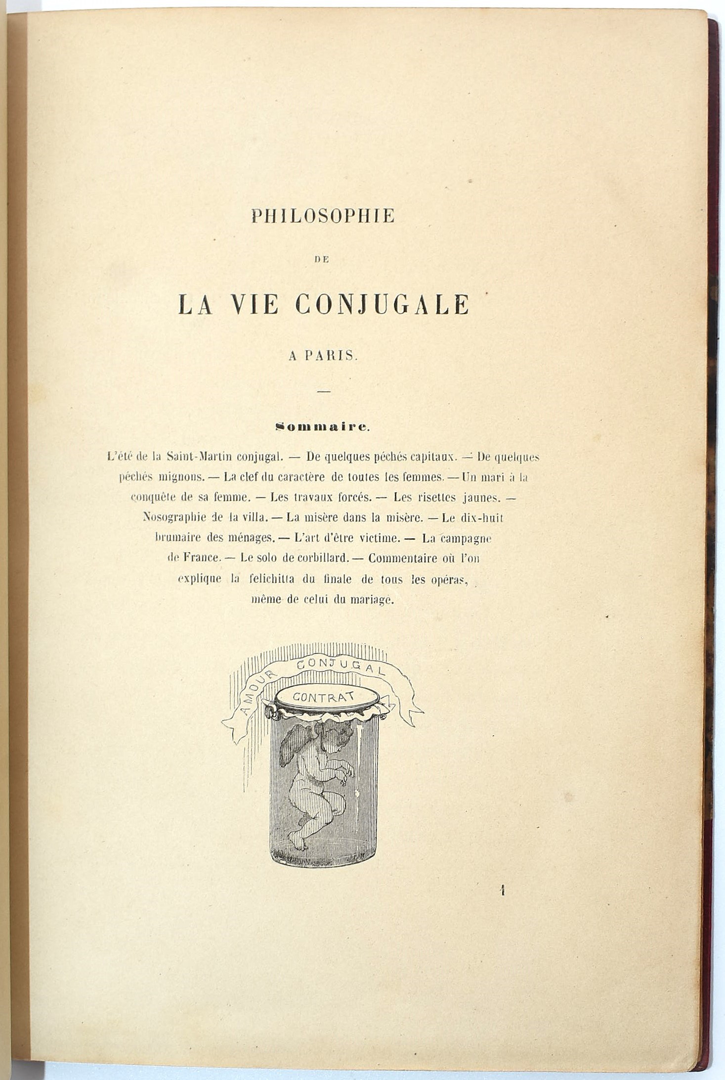 Honoré de Balzac, Paris Marié. Philosophie de la vie conjugale commentée par Gavarni