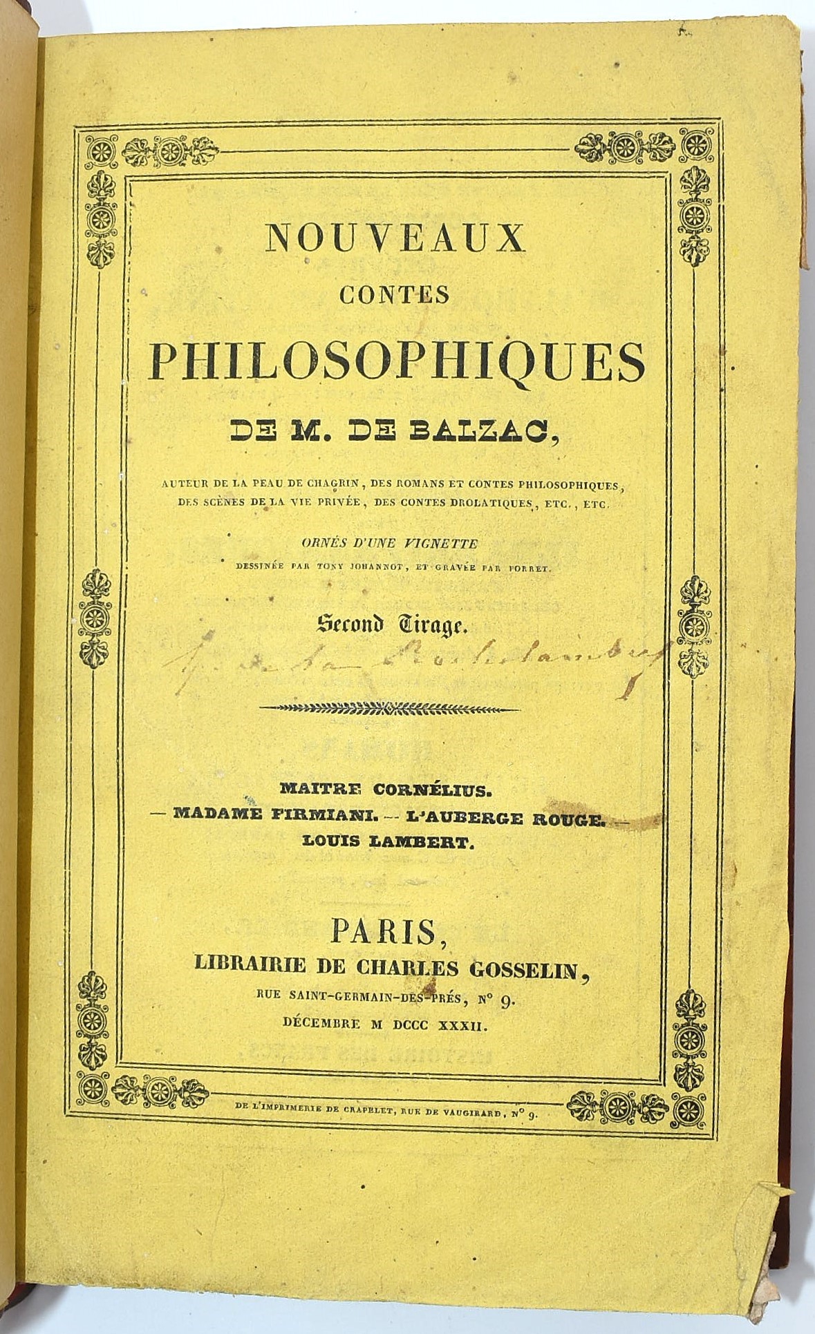 de Balzac, Honoré: Nouveaux Contes Philosophiques, 1832