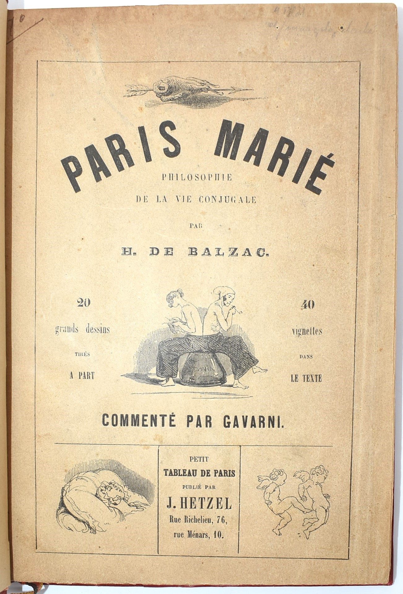 Honoré de Balzac, Paris Marié. Philosophie de la vie conjugale commentée par Gavarni