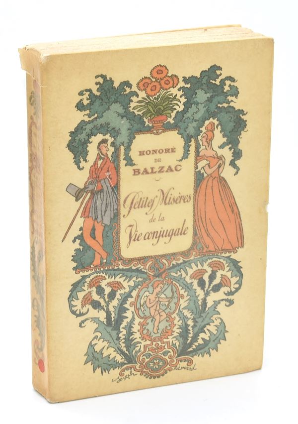 [acquerello originale firmato da Hémard] de Balzac, Honoré: Petites Misères de la vie conjugale, 1942