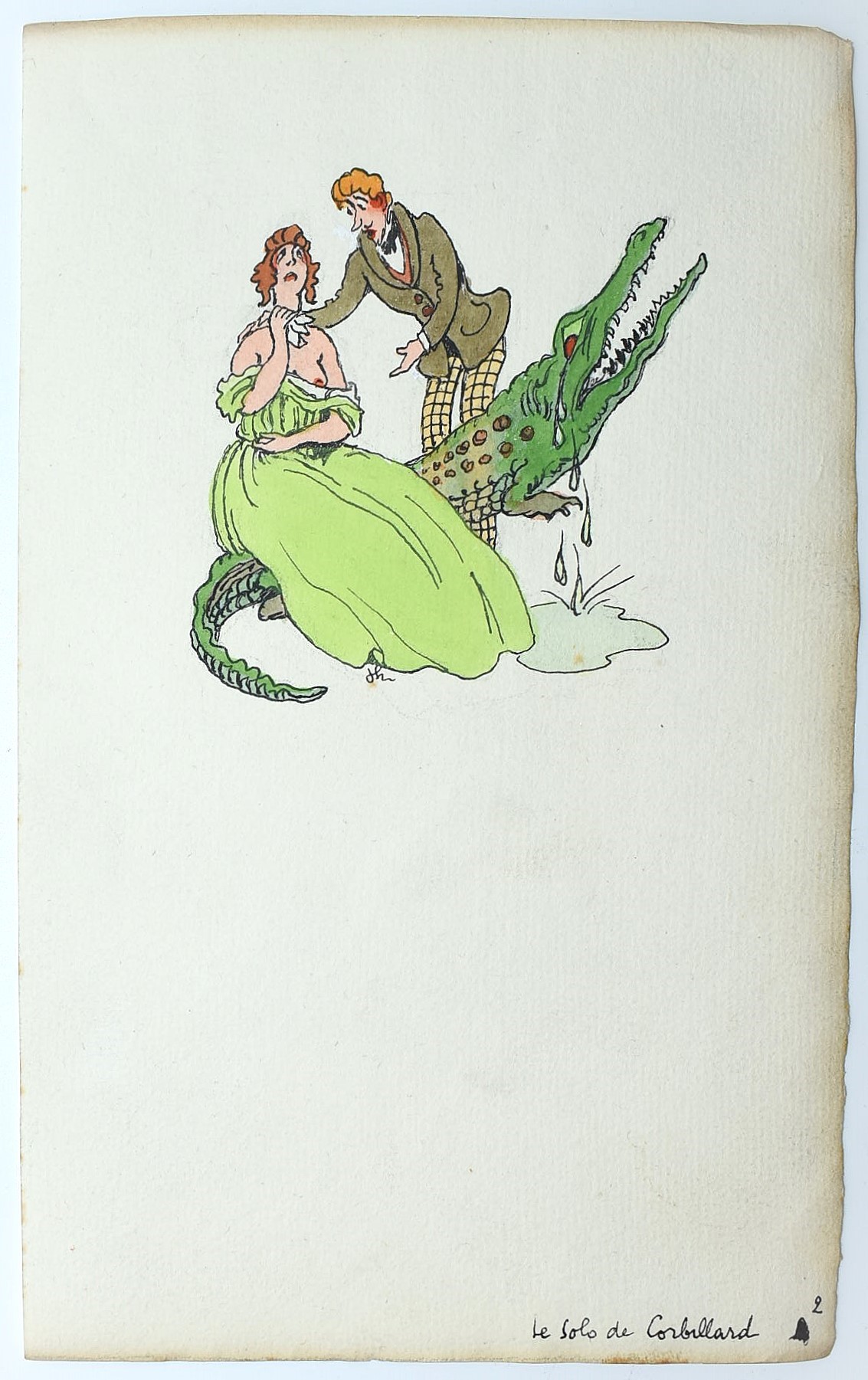 Joseph Hémard, Petites Misères de la vie conjugale (con acquerello originale firmato), 1942