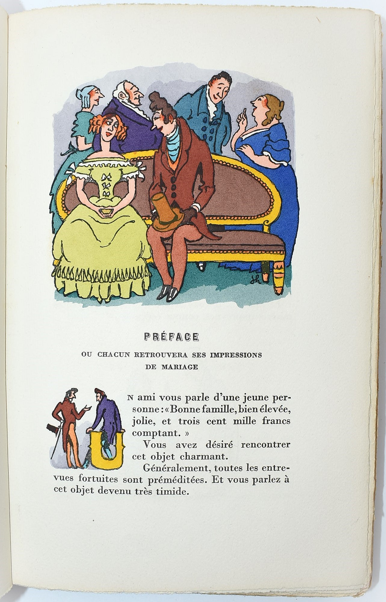 Joseph Hémard, Petites Misères de la vie conjugale (con acquerello originale firmato), 1942