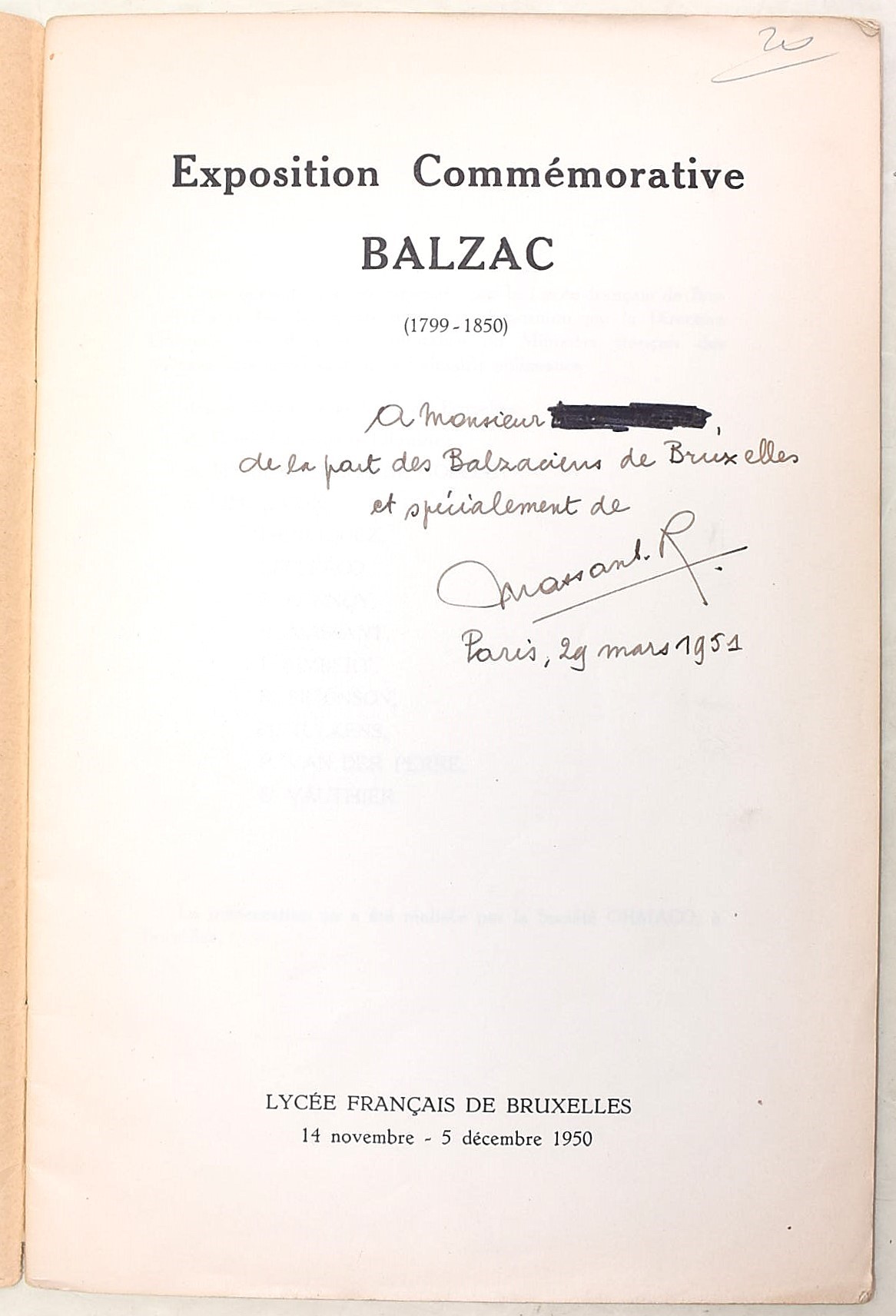 Marceau, Félicien; Seillière, Ernest; Bardèche, Maurice; Evans, Henri; Balzac. Le livre du Centen...