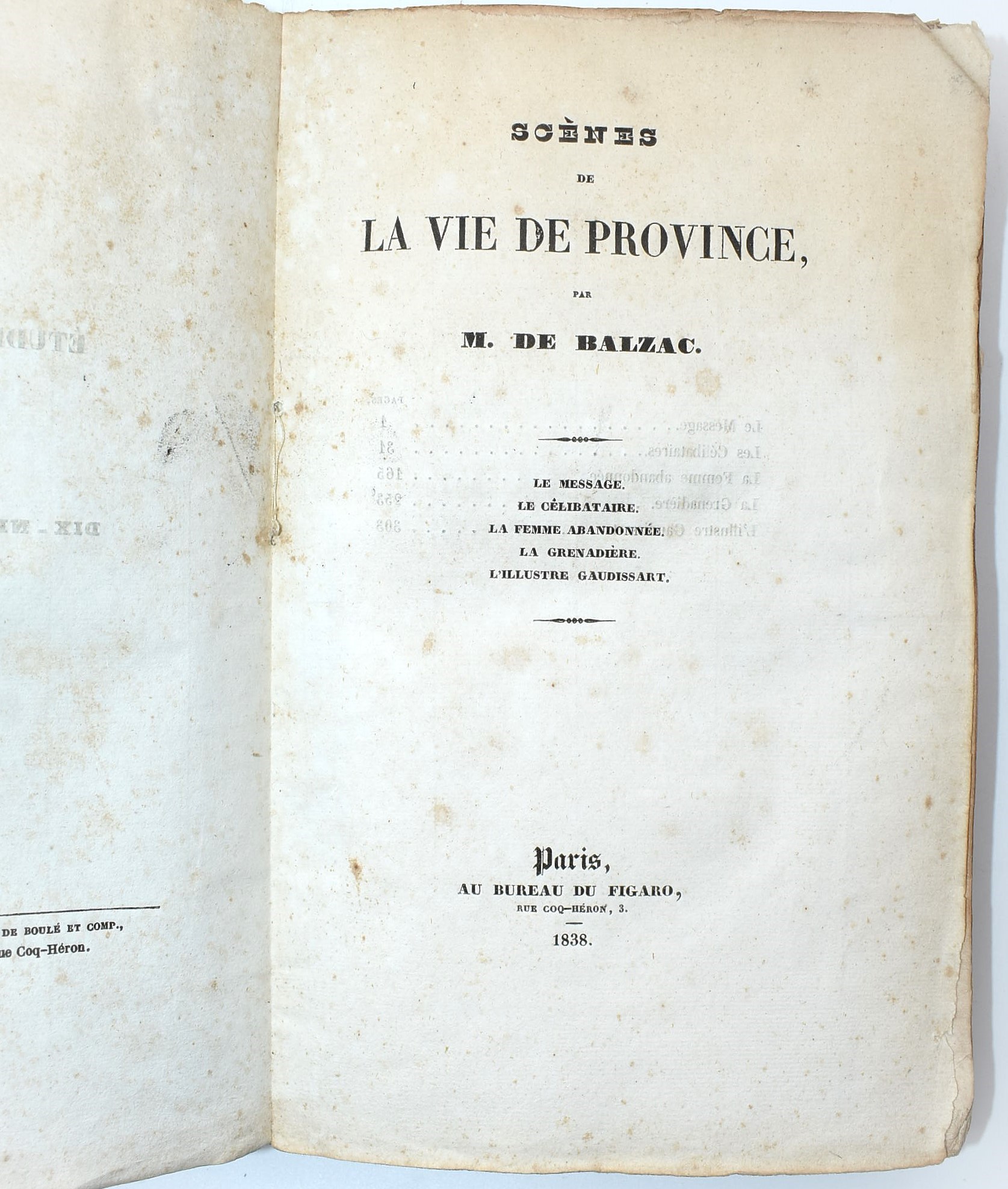 Honoré de Balzac, Scènes de la vie de province e César Birotteau (insieme di tre opere, 1838–1928...