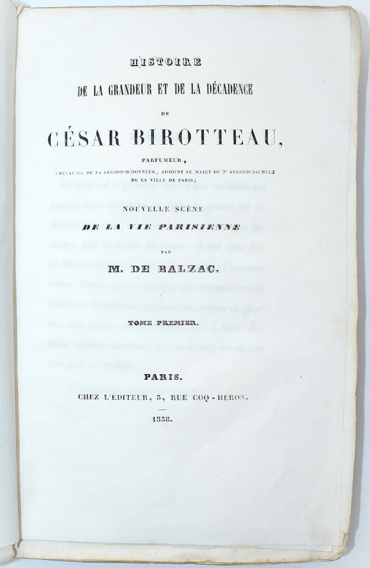 Honoré de Balzac, Scènes de la vie de province e César Birotteau (insieme di tre opere, 1838–1928...