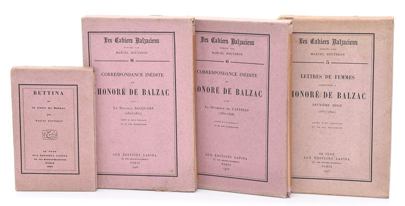 Honoré de Balzac, Corrispondenza e studi critici (4 volumi), edizioni Aux Éditions Lapina